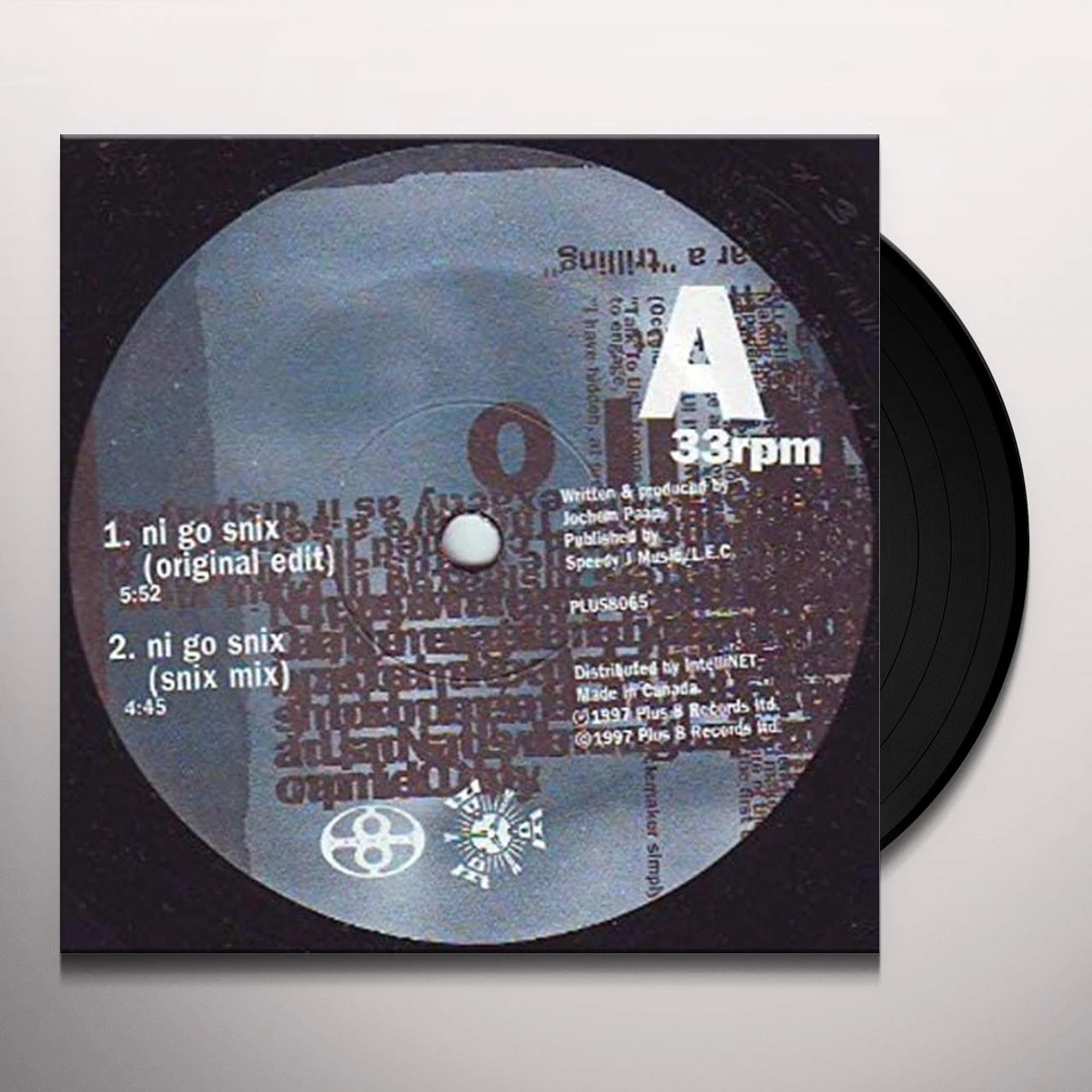 Speedy J Ni Go Snix Vinyl Record