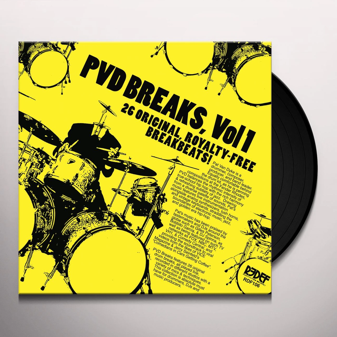 Pat Van Dyke PVD BREAKS VOL 1 (ROYALTY FREE BREAKS) Vinyl Record