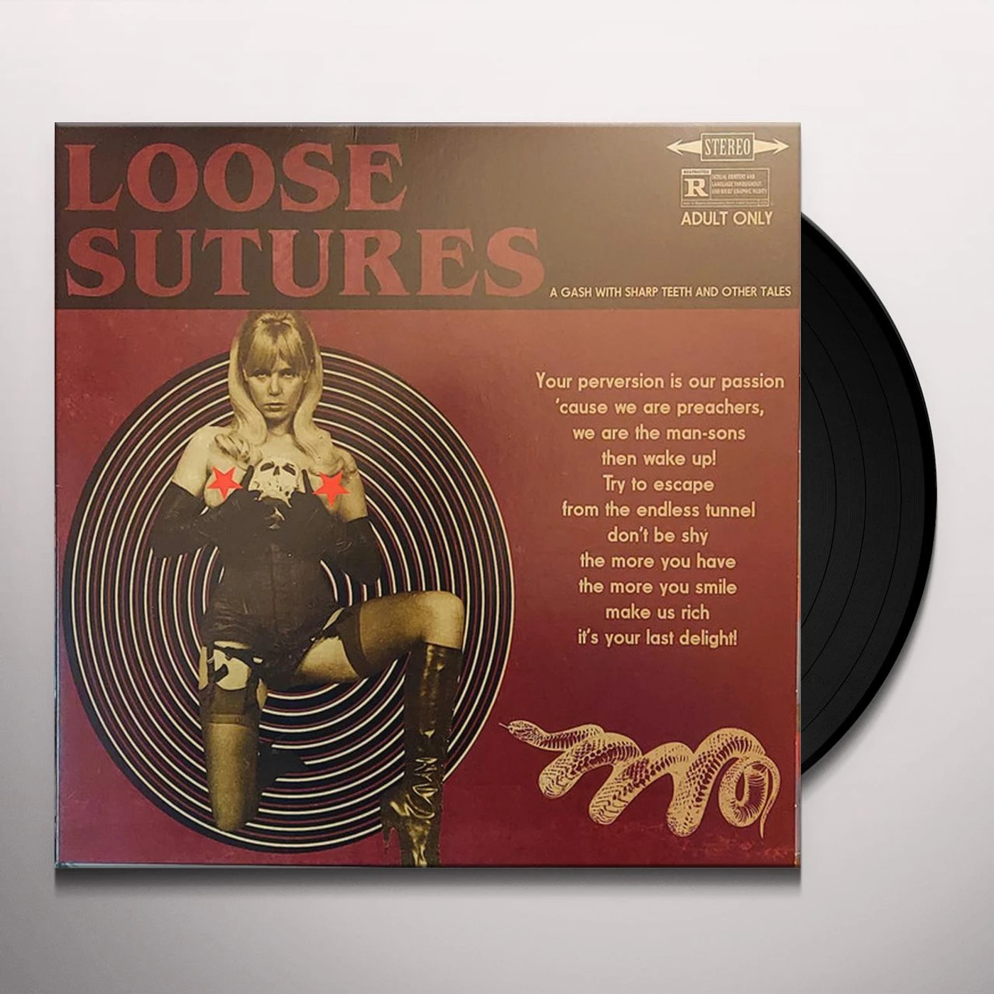 Loose Sutures GASH WITH SHARP TEETH & OTHER TALES (BLACK IN BLUE VINYL) Vinyl Record