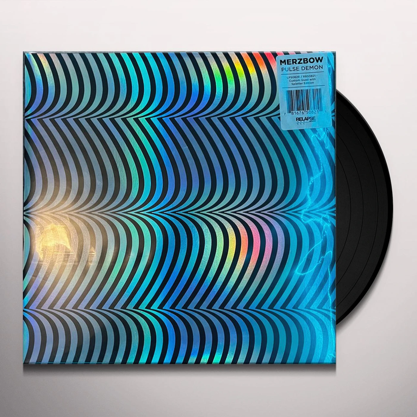 Merzbow PULSE DEMON (BLACK ICE & MILKY CLEAR QUAD WITH RAINBOW SPLATTER/2LP) Vinyl Record
