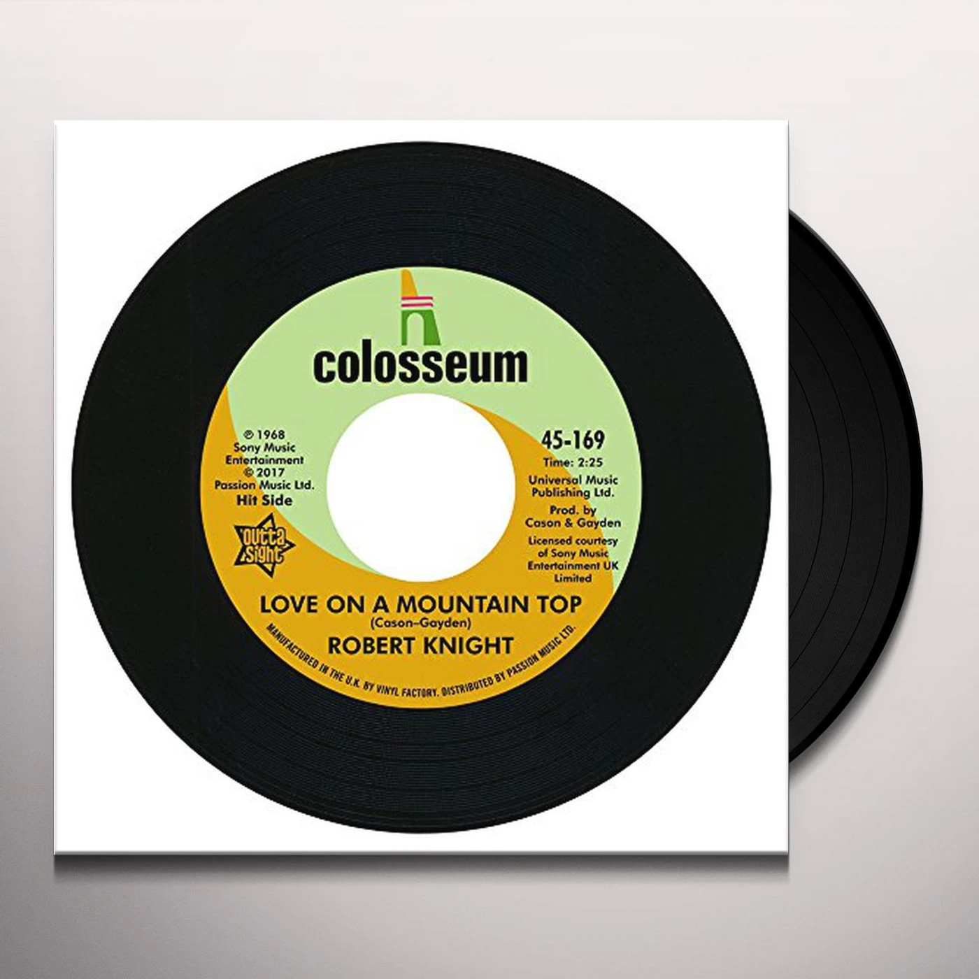 Robert Knight LOVE ON A MOUNTAIN TOP / EVERLASTING LOVE Vinyl Record
