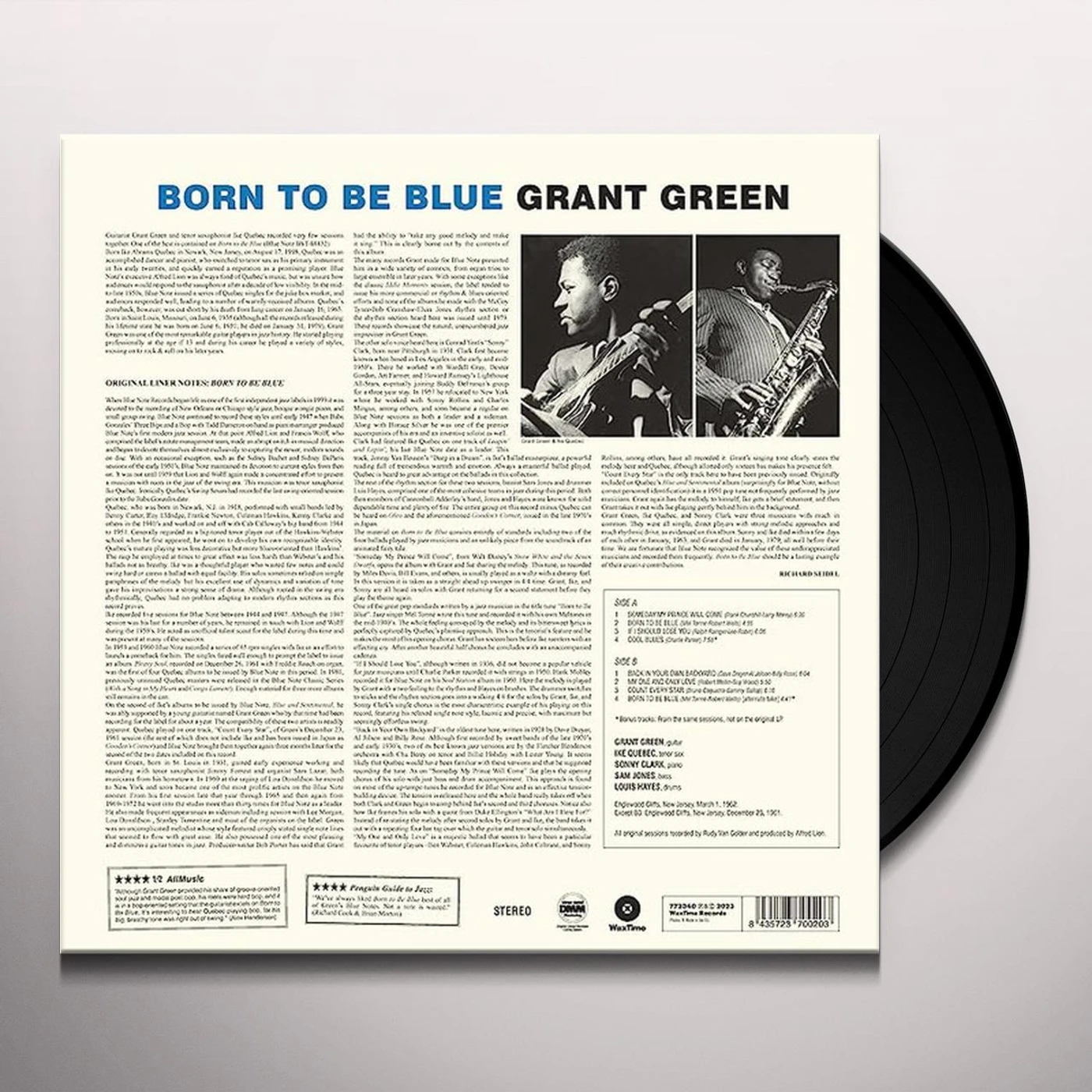Grant Green BORN TO BE BLUE Vinyl Record