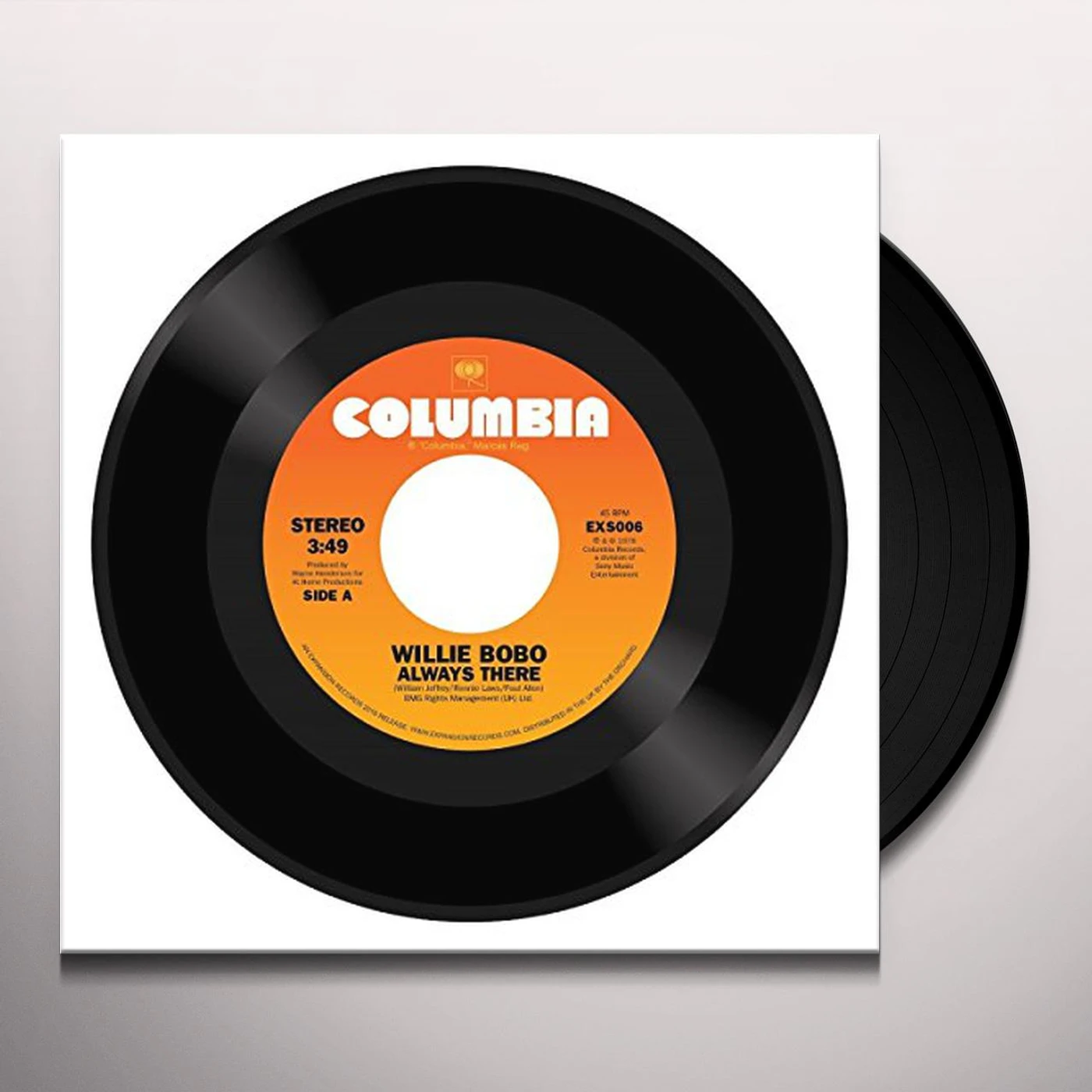 Willie Bobo ALWAYS THERE / COMIN OVER ME Vinyl Record