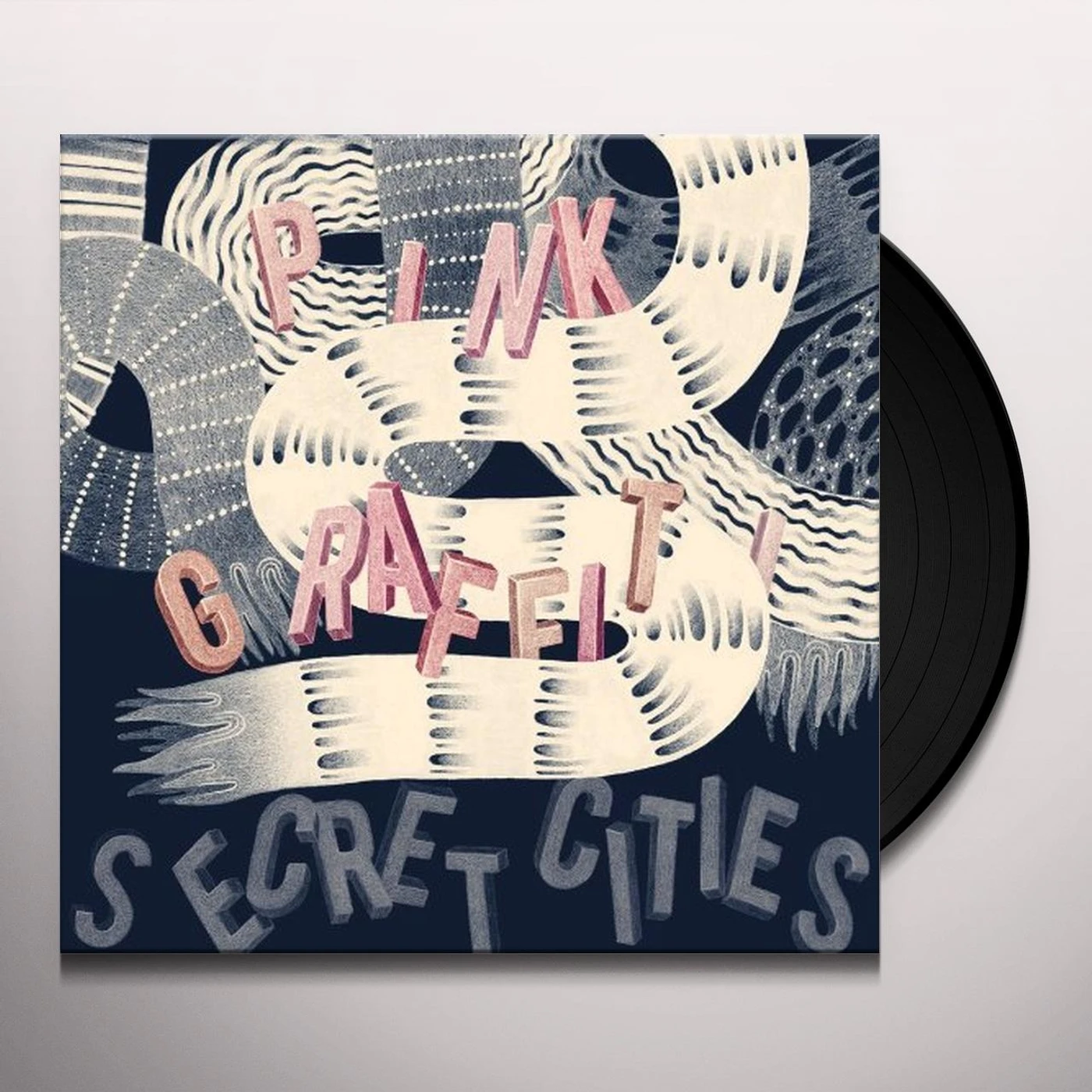 Secret Cities Pink Graffiti Vinyl Record