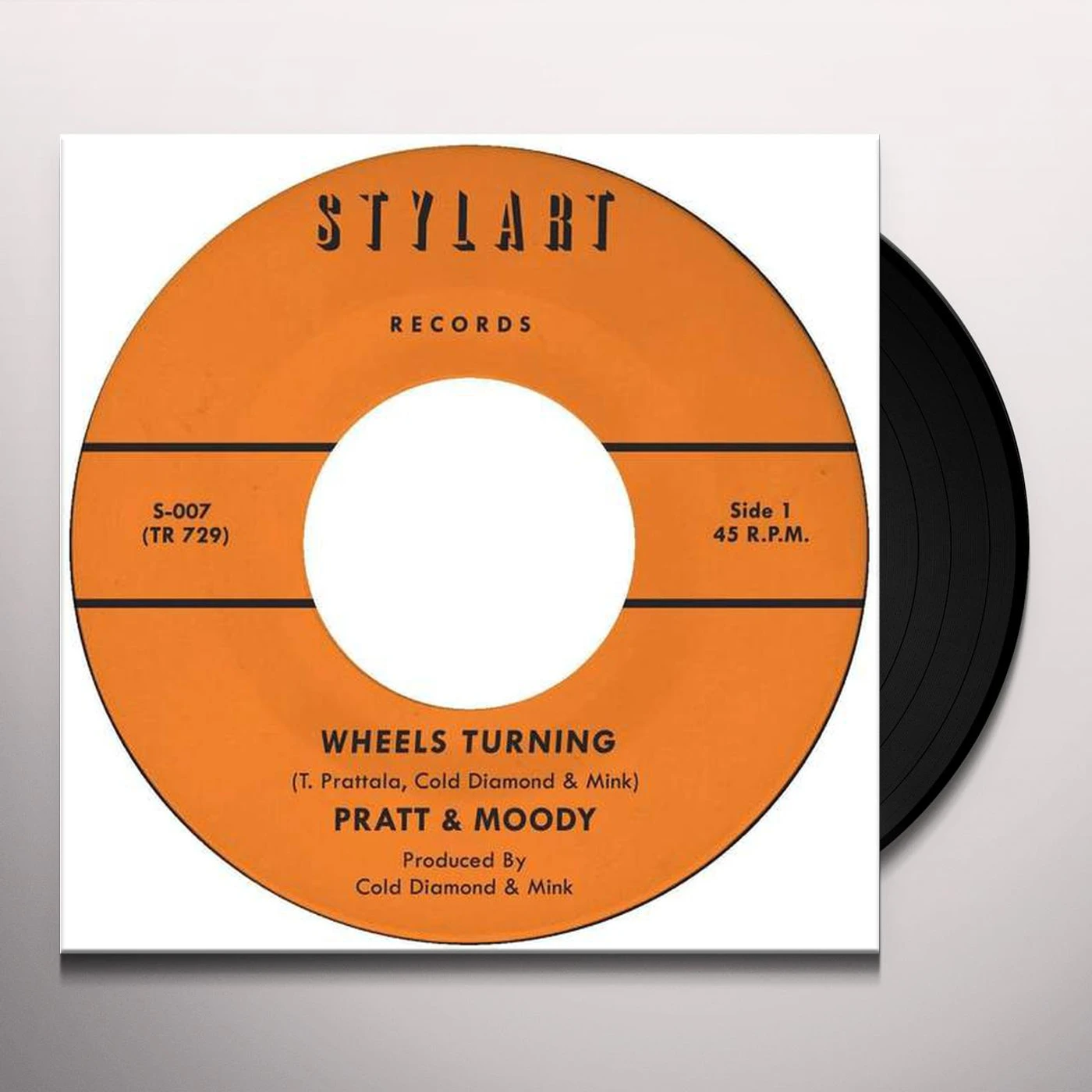 Pratt & Moody WHEELS TURNING / WHEELS TURNING (INSTRUMENTAL) Vinyl Record