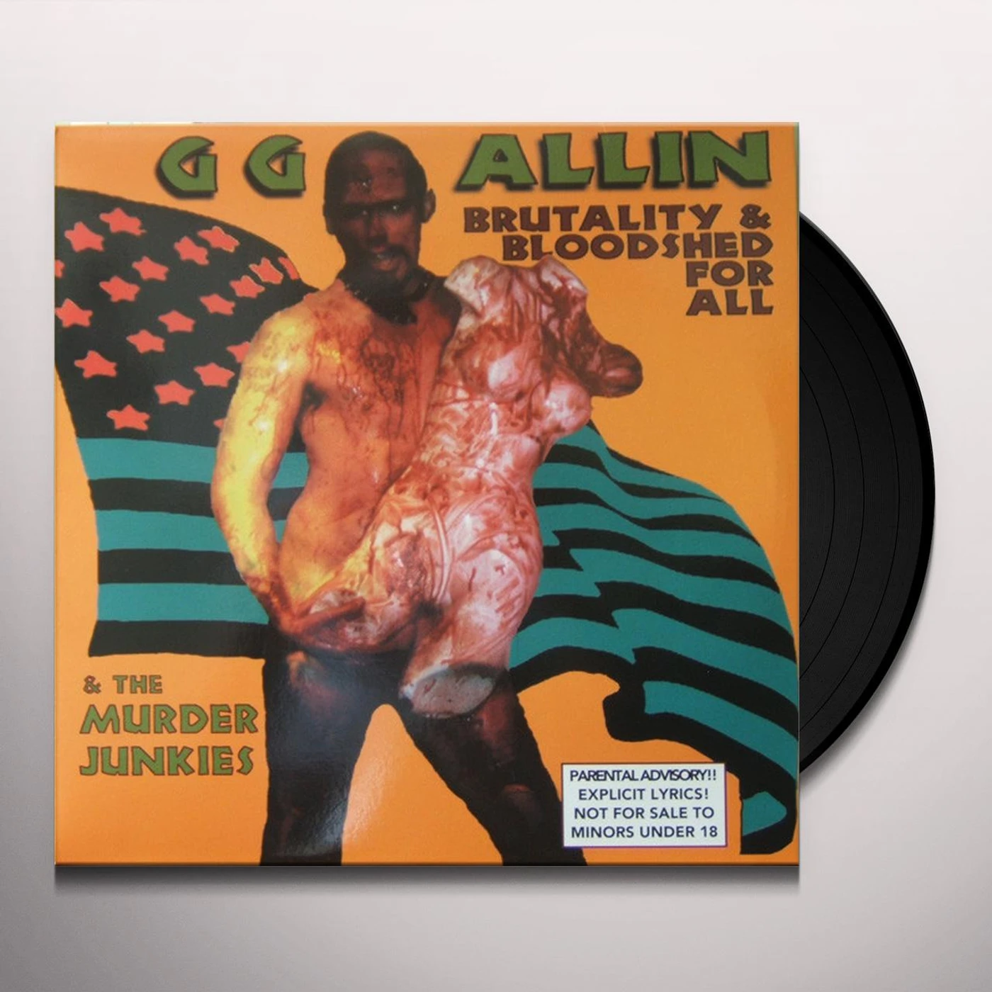 GG Allin & the Murder Junkies BRUTALITY & BLOODSHELL FOR ALL Vinyl Record