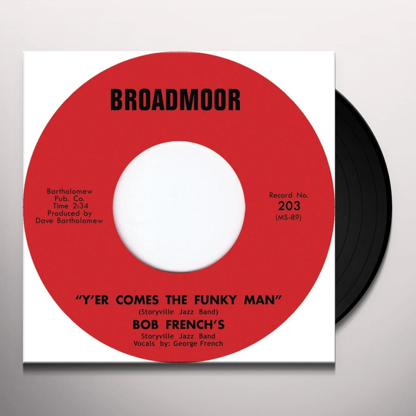 Bob Storyville Jazz Band Frenchs Y'er Comes The Funky Man Vinyl Record