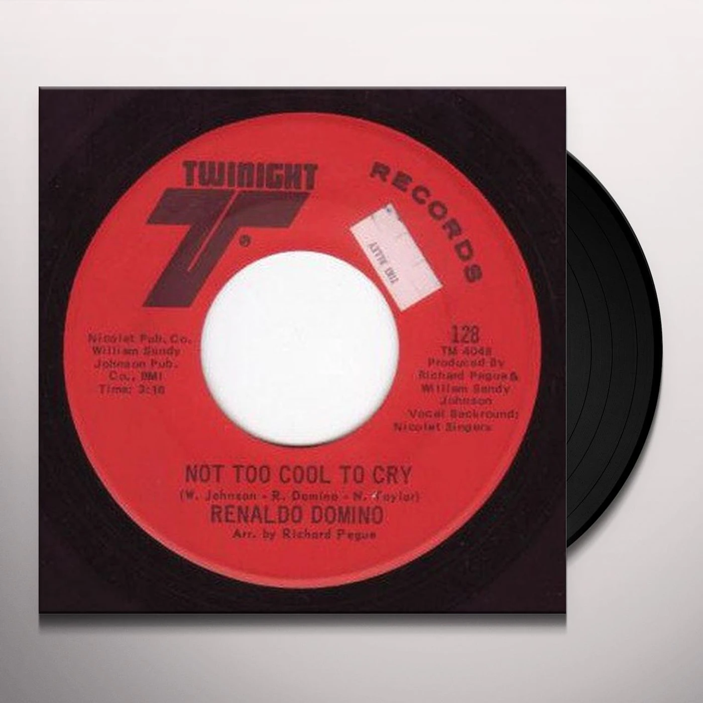 Renaldo Domino NOT TOO COOL TO CRY Vinyl Record