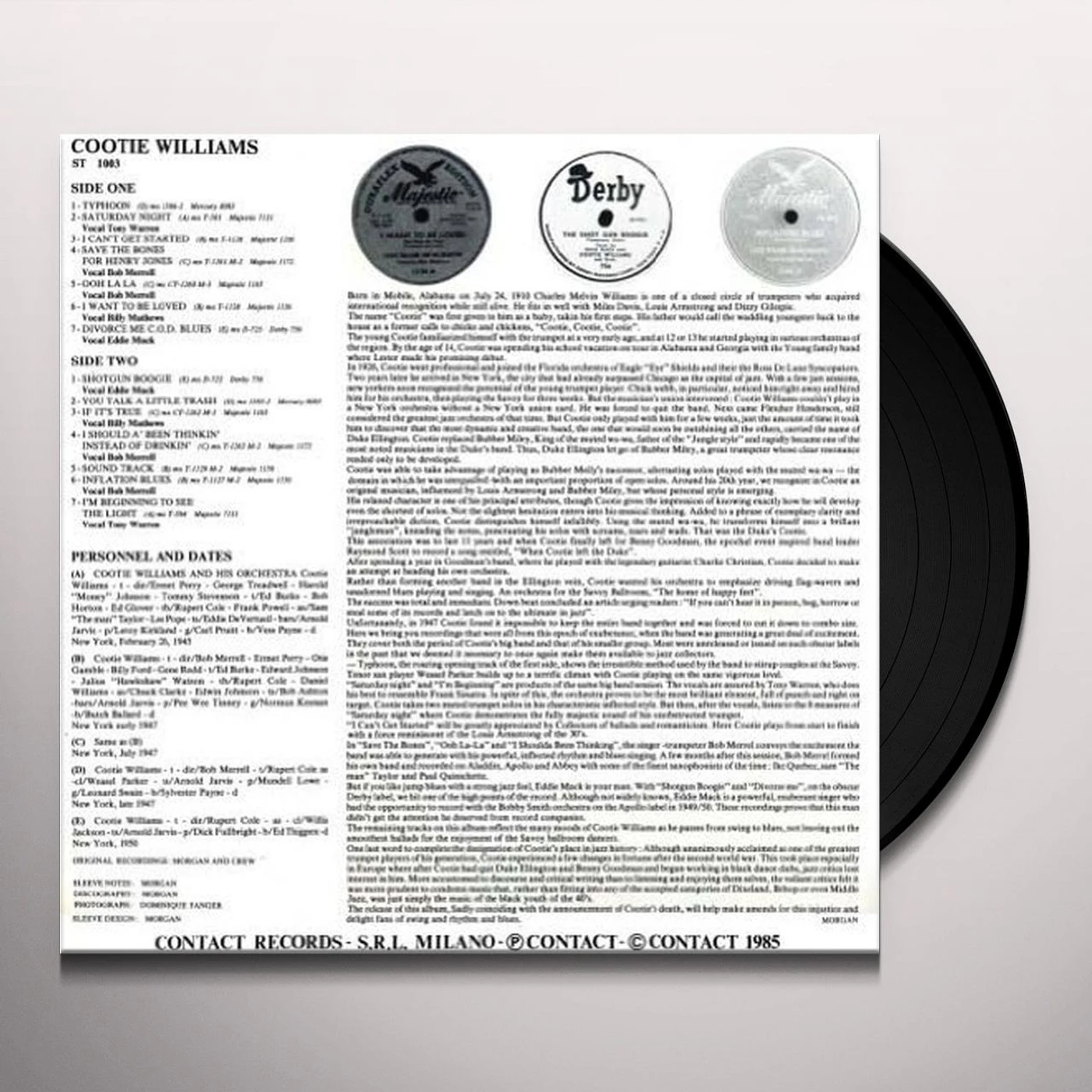 Cootie Williams Things Ain't What They Used To Be Vinyl Record