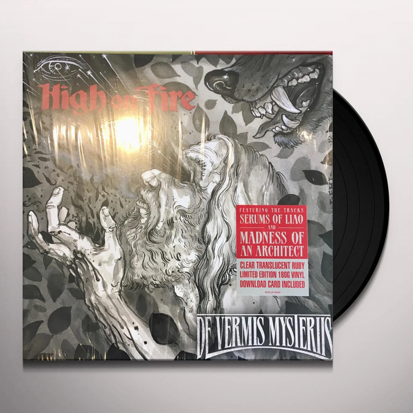 High On Fire DE VERMIS MYSTERIIS (2LP) (CLEAR/RUBY VINYL) Vinyl Record