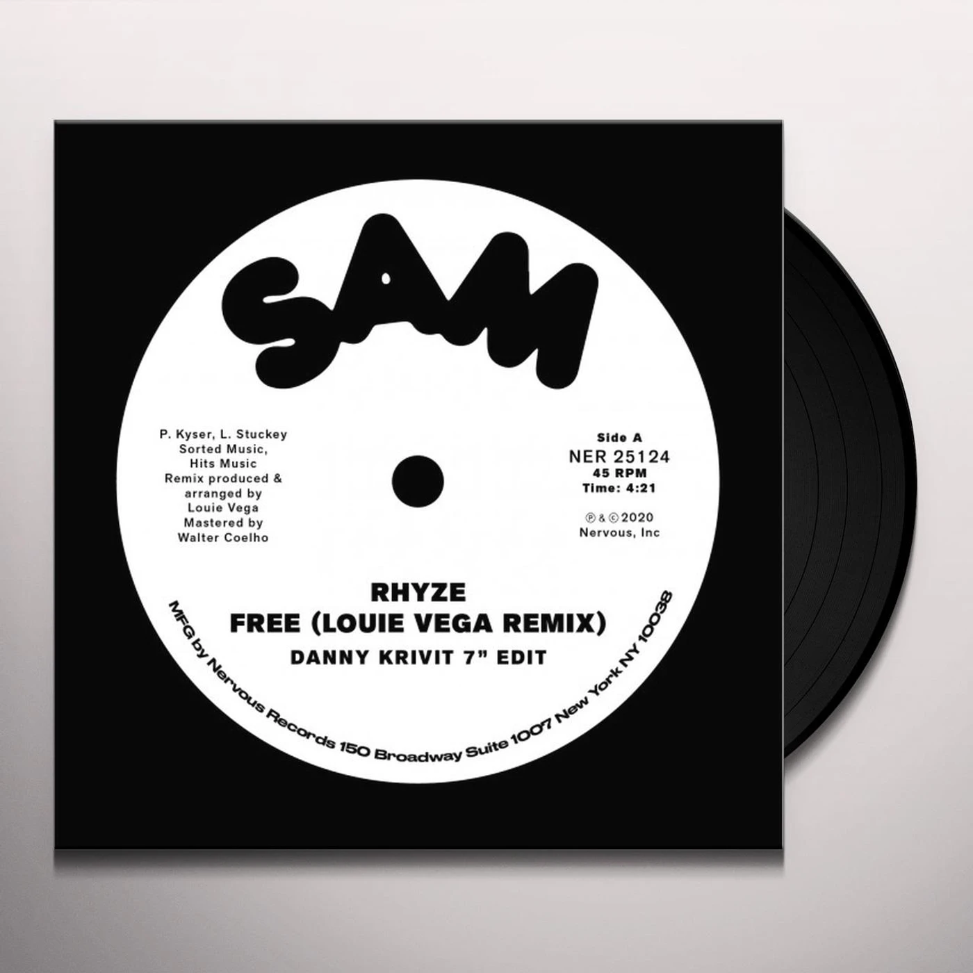 Rhyze FREE (LOUIE VEGA REMIX / DANNY KRIVIT EDIT) Vinyl Record