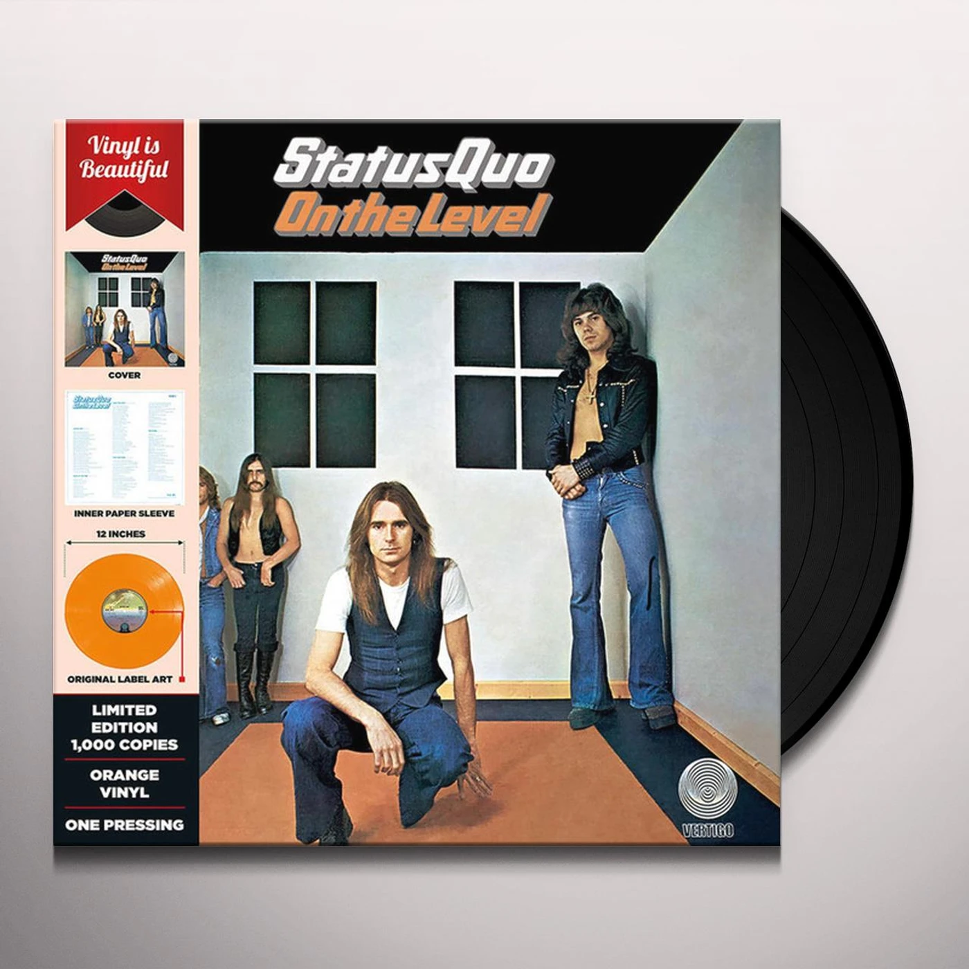 Status Quo ON THE LEVEL (ORANGE VINYL) Vinyl Record