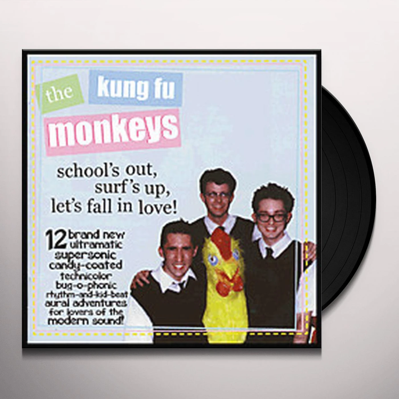 The Kung Fu Monkeys School's Out Surf's Up Let's Fall In Love Vinyl Record