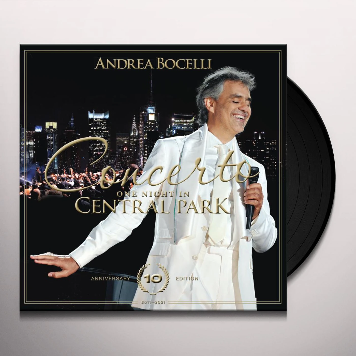 Andrea Bocelli CONCERTO: ONE NIGHT IN CENTRAL PARK - 10TH ANNIVERSARY (GOLD VINYL/2LP) Vinyl Record