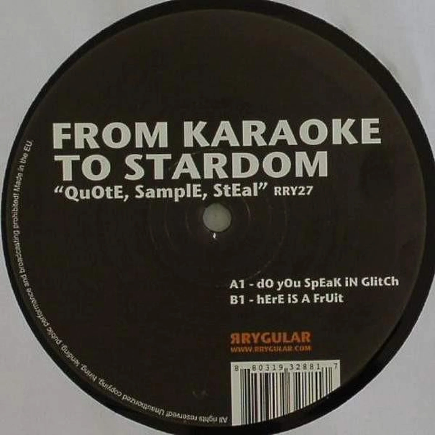 From Karaoke To Stardom QUOTE SAMPLE STEAL (EP) Vinyl Record