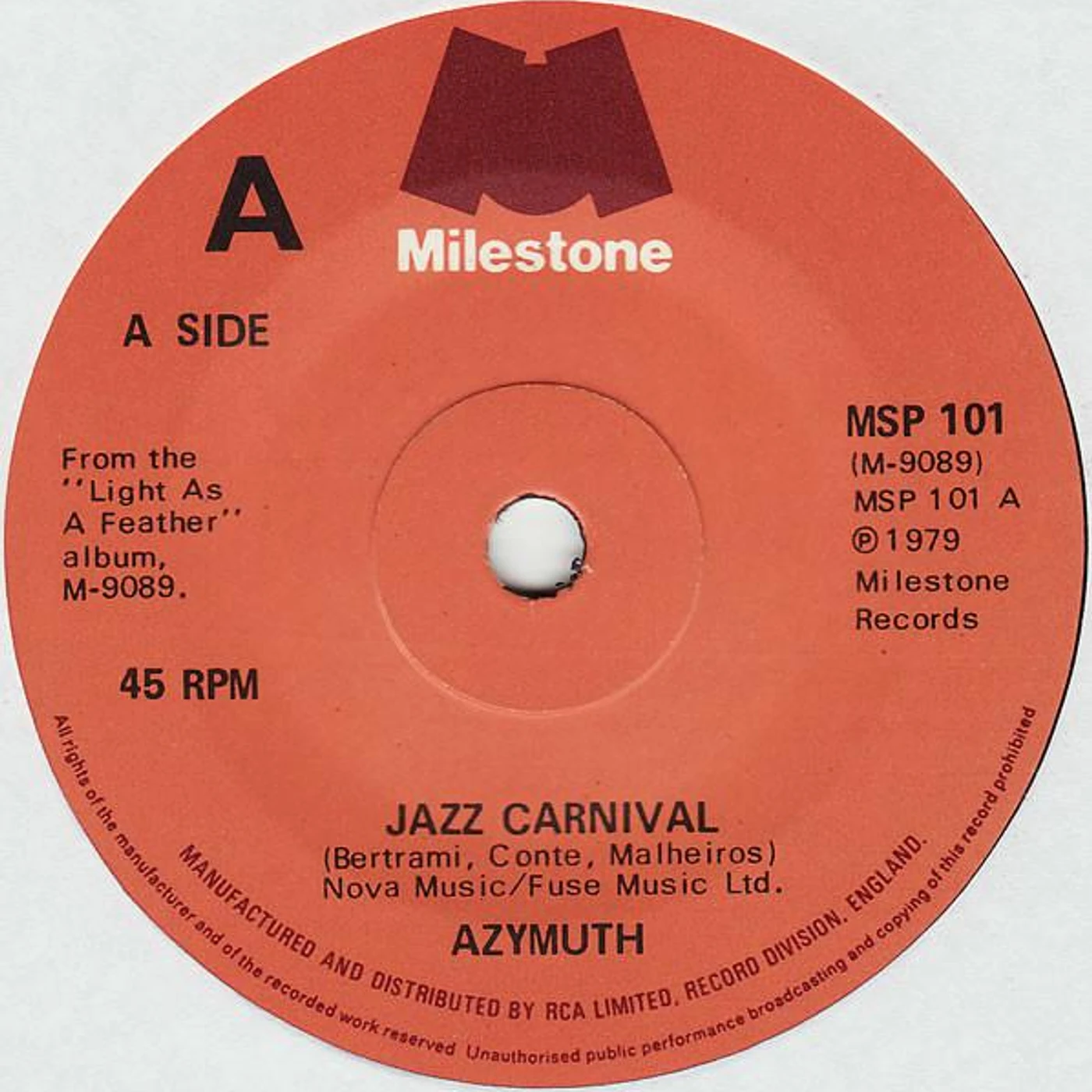 Azymuth JAZZ CARNIVAL Vinyl Record - UK Release