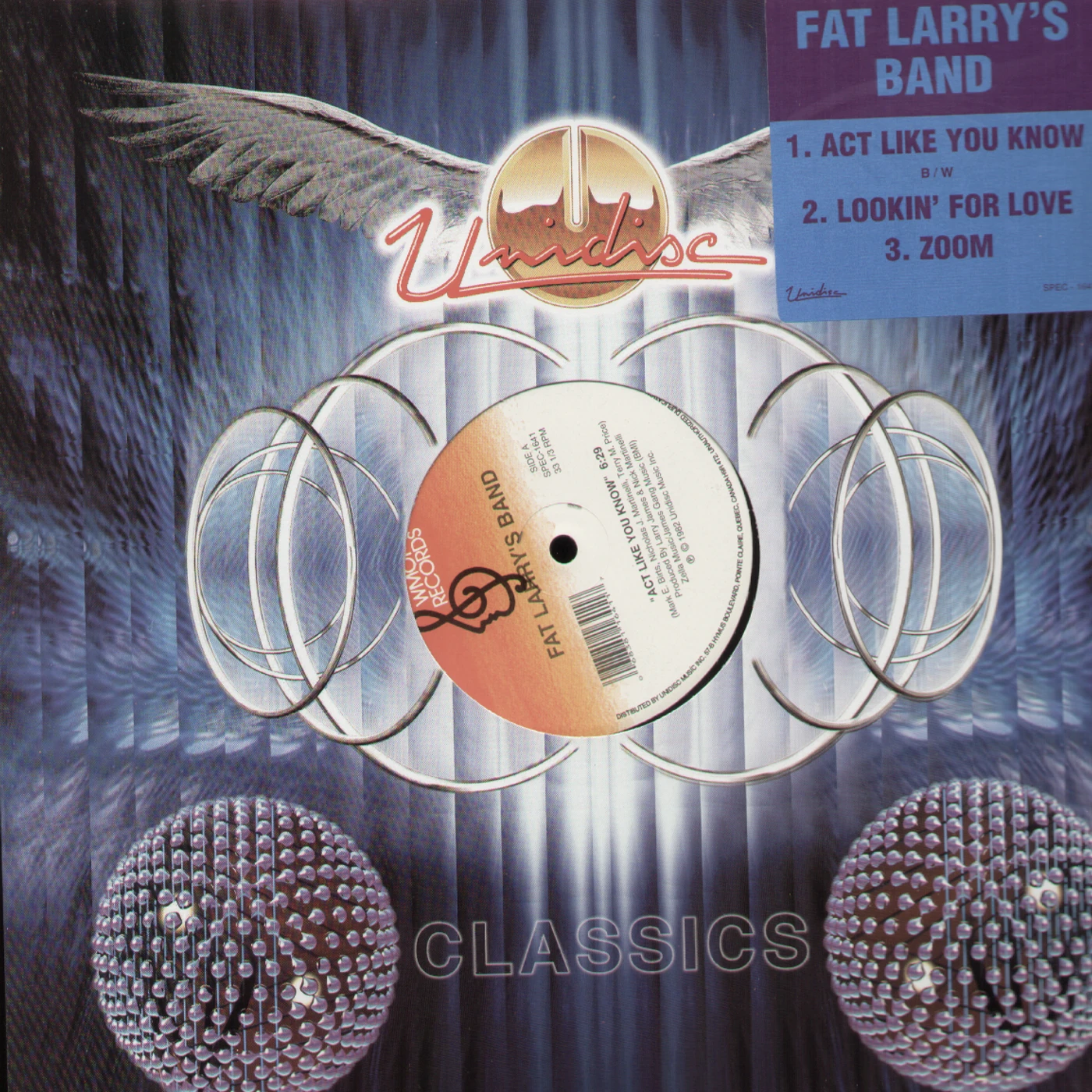 Fat Larry's Band ACT LIKE YOU KNOW / LOOKIN FOR LOVE Vinyl Record - Canada Release