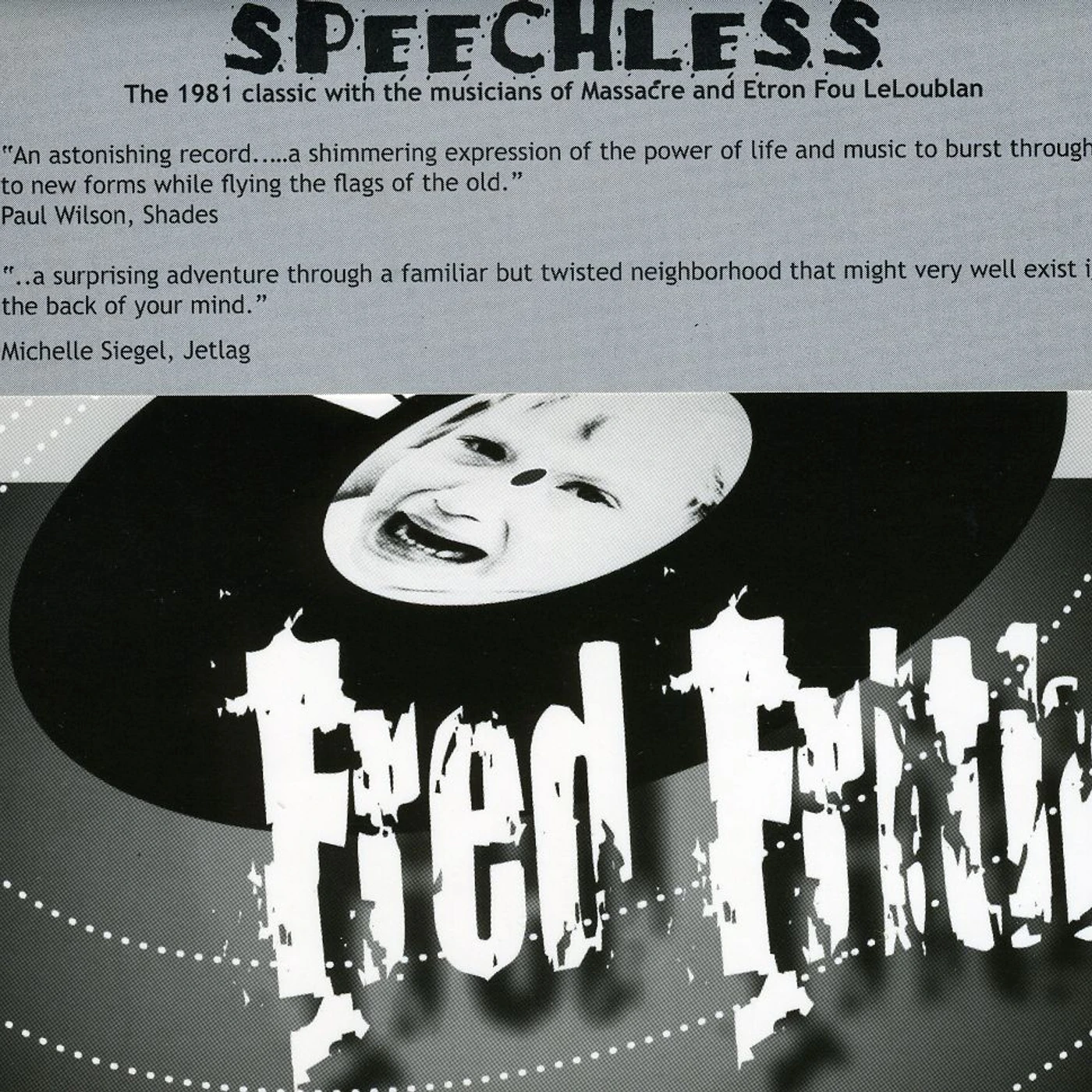 Fred Frith SPEECHLESS CD