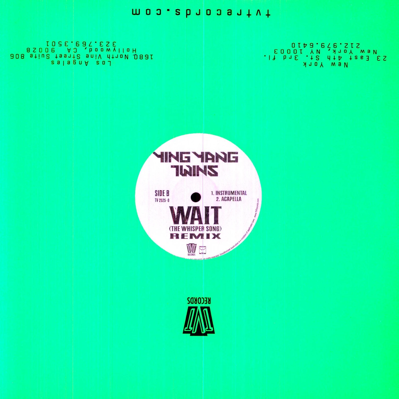 Ying Yang Twins WAIT (WHISPER SONG) REMIX Vinyl Record