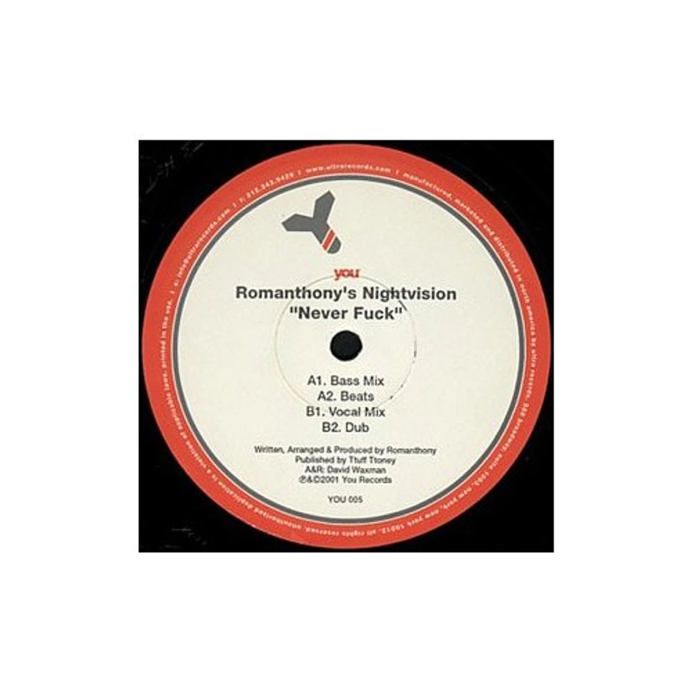 Romanthony NEVER FUCK FUTURESHOCK REMIXES Vinyl Record