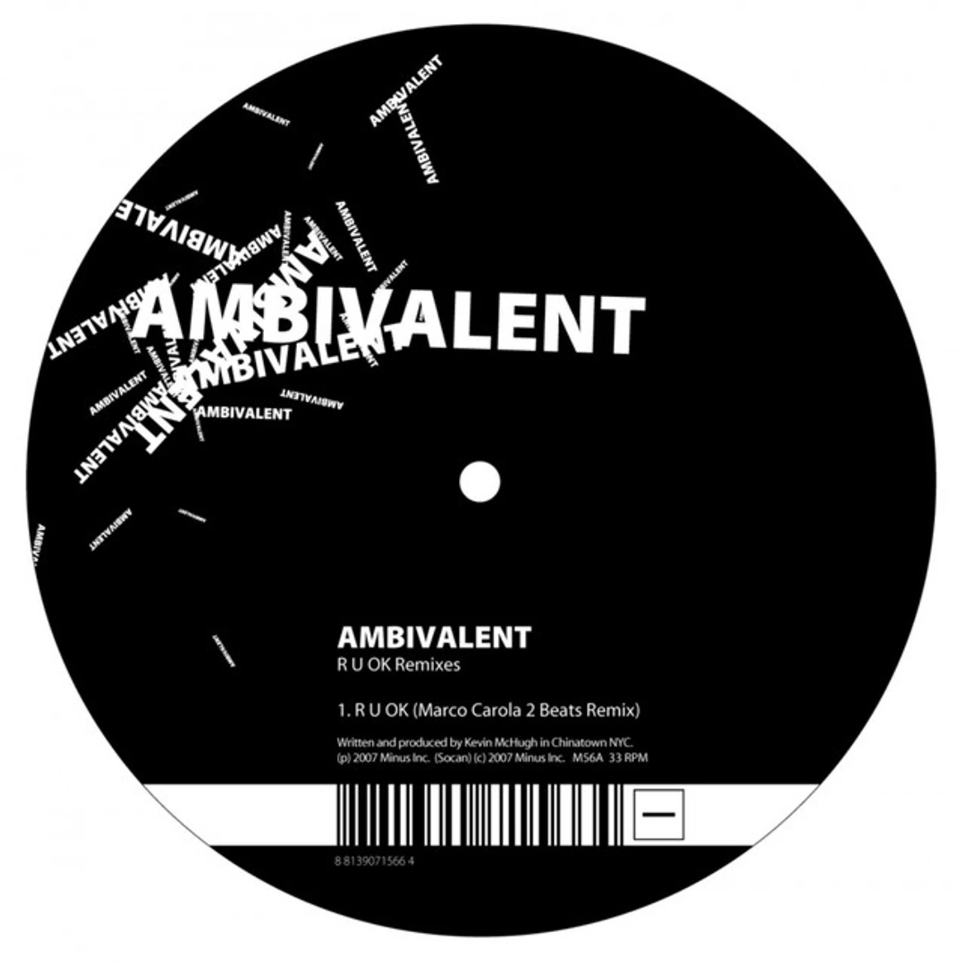Ambivalent R U OK: REMIXES Vinyl Record