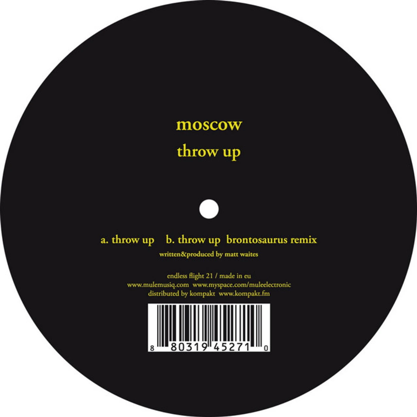 Moscow Throw Up Vinyl Record