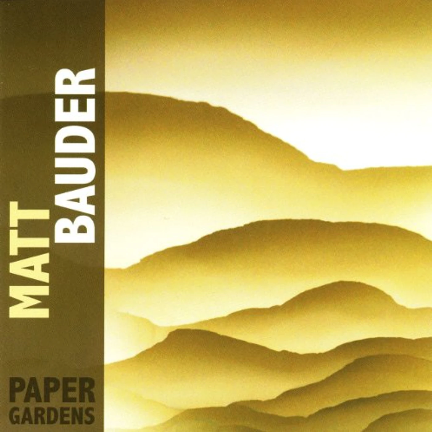 Matt Bauder PAPER GARDENS CD