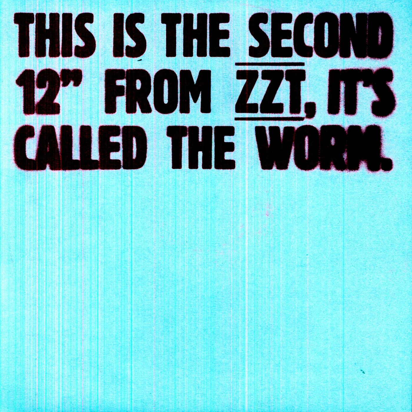 ZZT WORM Vinyl Record