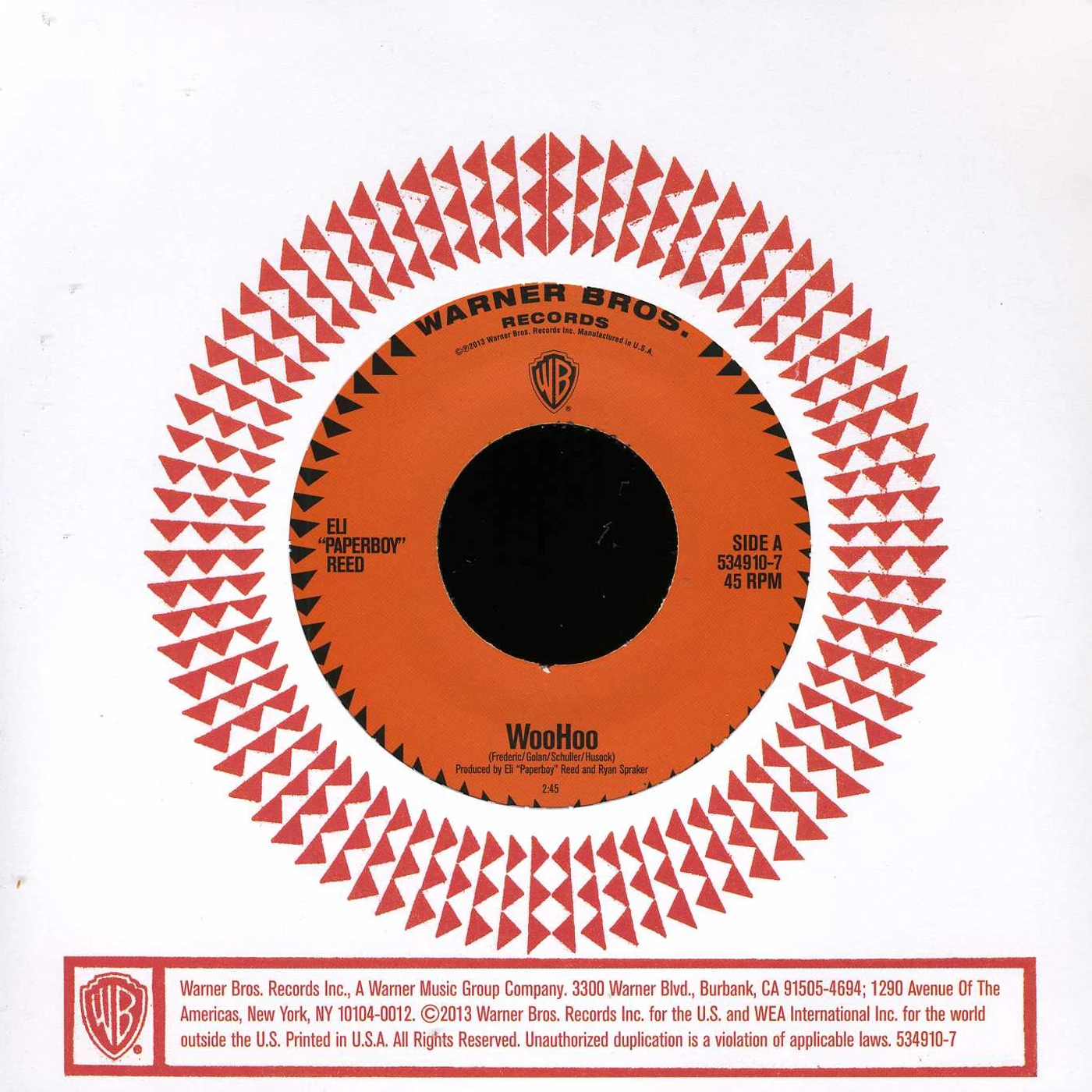 Eli "Paperboy" Reed WooHoo Vinyl Record