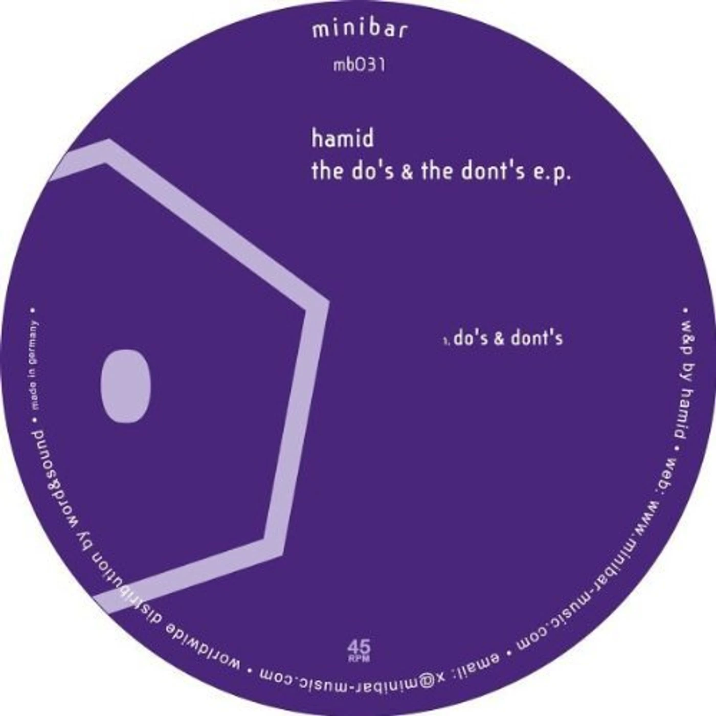 Hamid DO'S & THE DONT'S Vinyl Record