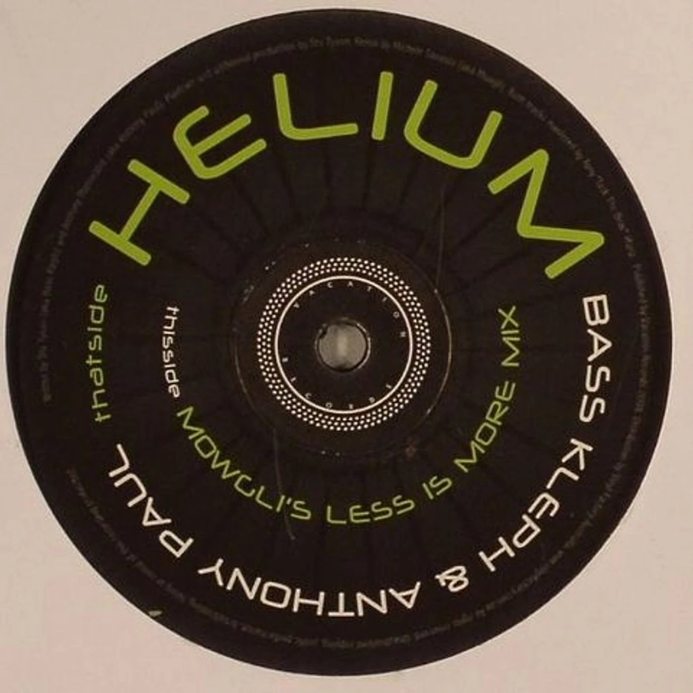 Bass Kleph HELIUM Vinyl Record - UK Release