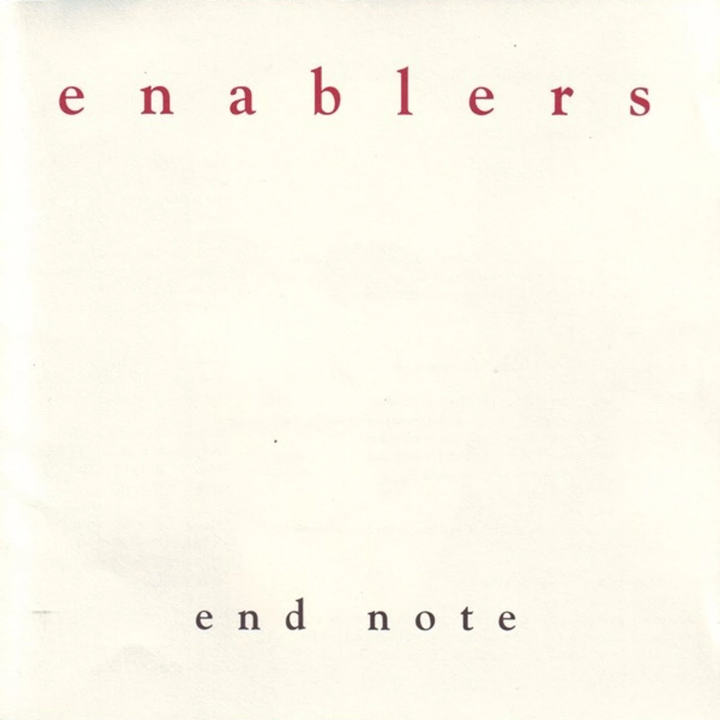 Enablers End Note Vinyl Record