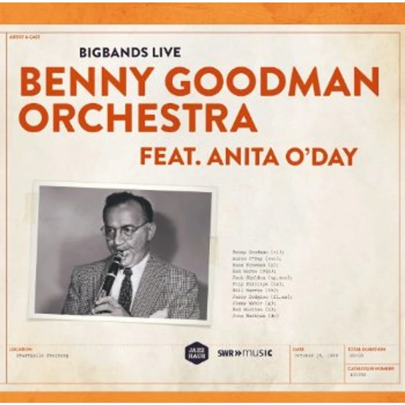 BIGBANDS LIVE: BENNY GOODMAN ORCHESTRA Vinyl Record