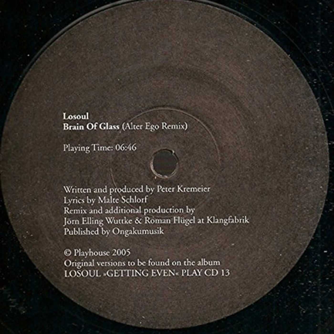 Losoul BRAIN OF GLASS Vinyl Record