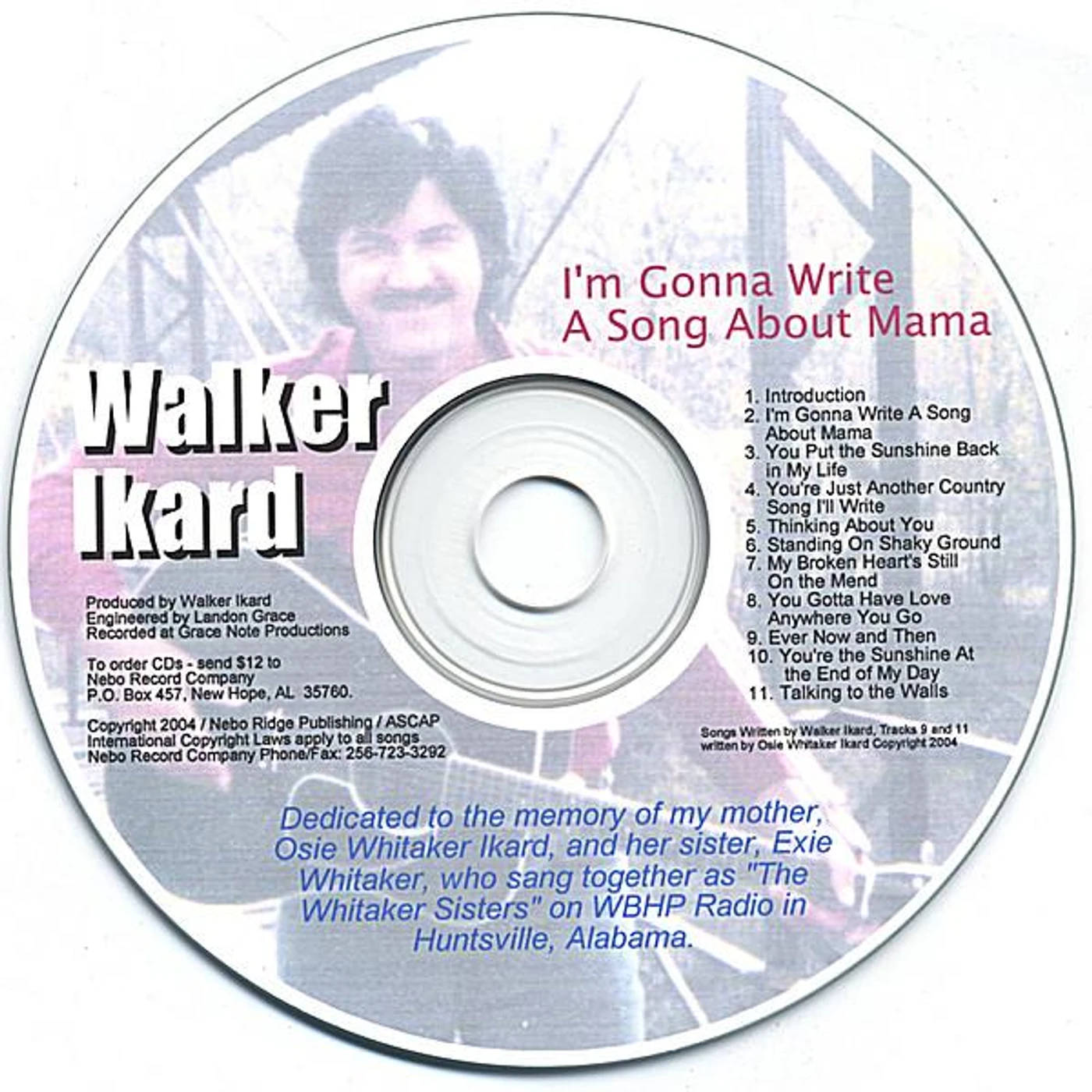 Walker Ikard I'M GONNA WRITE A SONG ABOUT MAMA CD