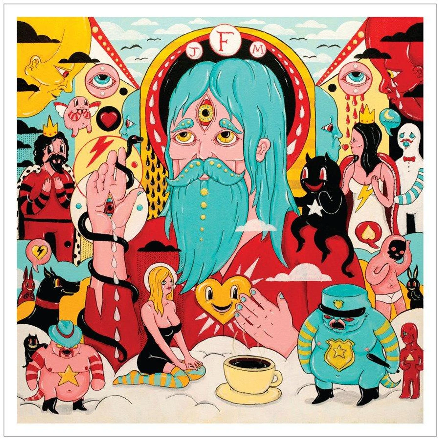 Father John Misty HOLLYWOOD FOREVER CEMETERY SING/DRIVE Vinyl Record - UK Release