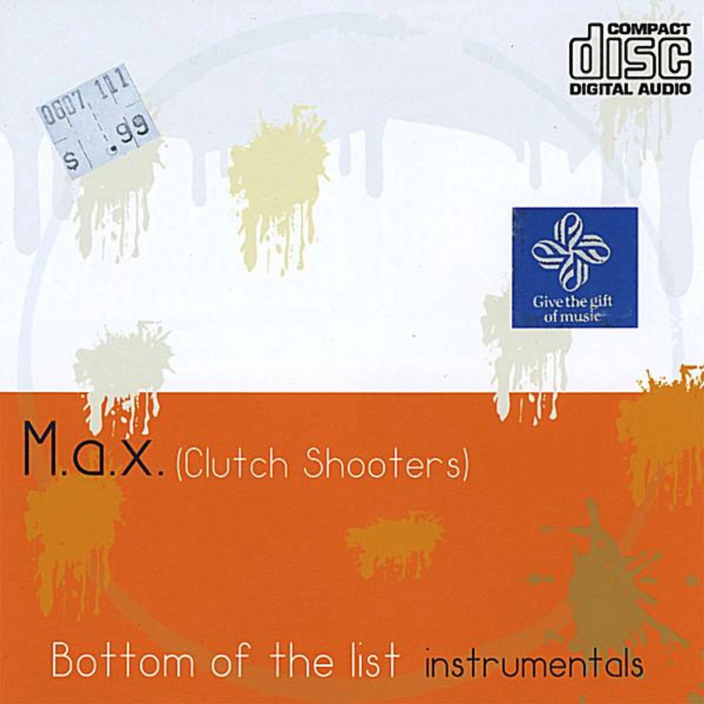 M.A.X. BOTTOM OF THE LIST (INSTRUMENTALS) CD