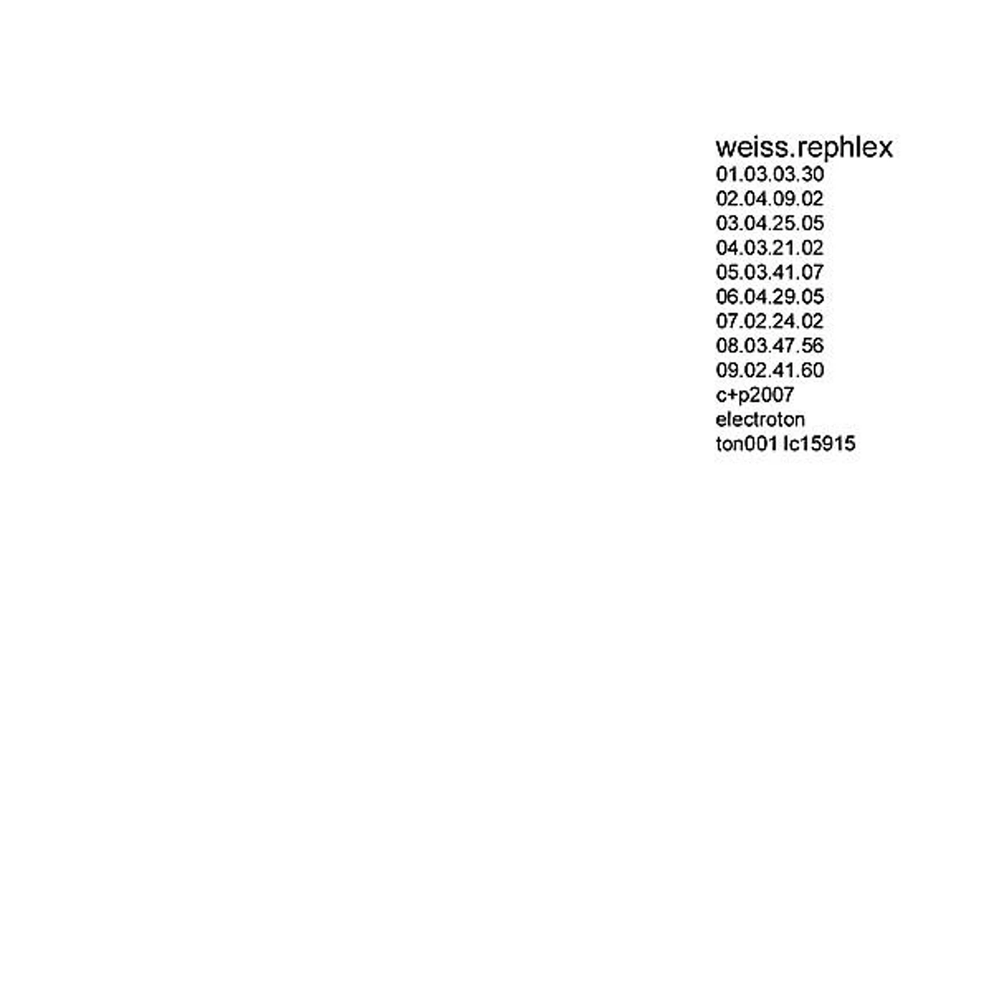 WEISS REPHLEX CD