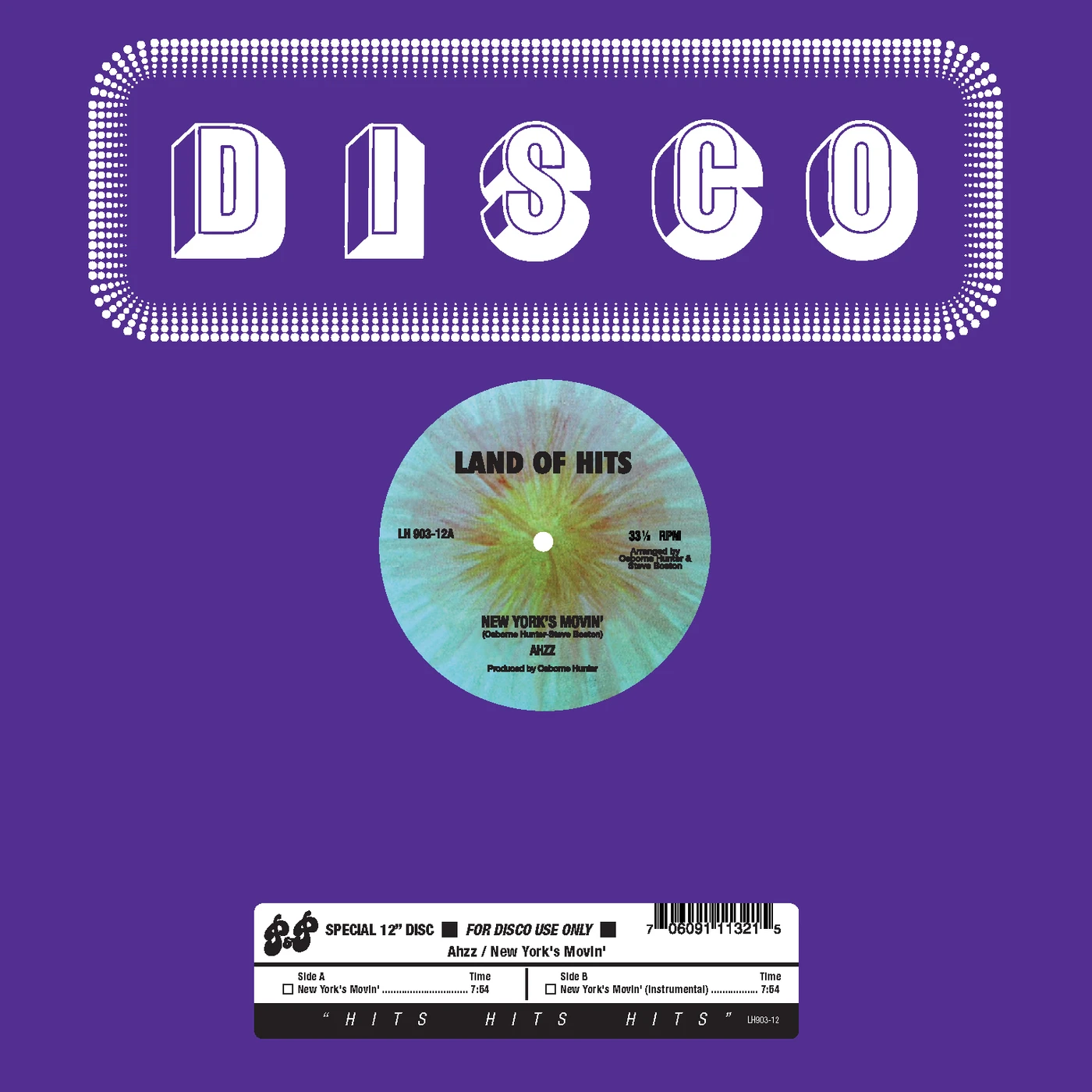 Ahzz NEW YORK'S MOVIN / NEW YORK'S MOVIN (INSTRUMENTAL) Vinyl Record