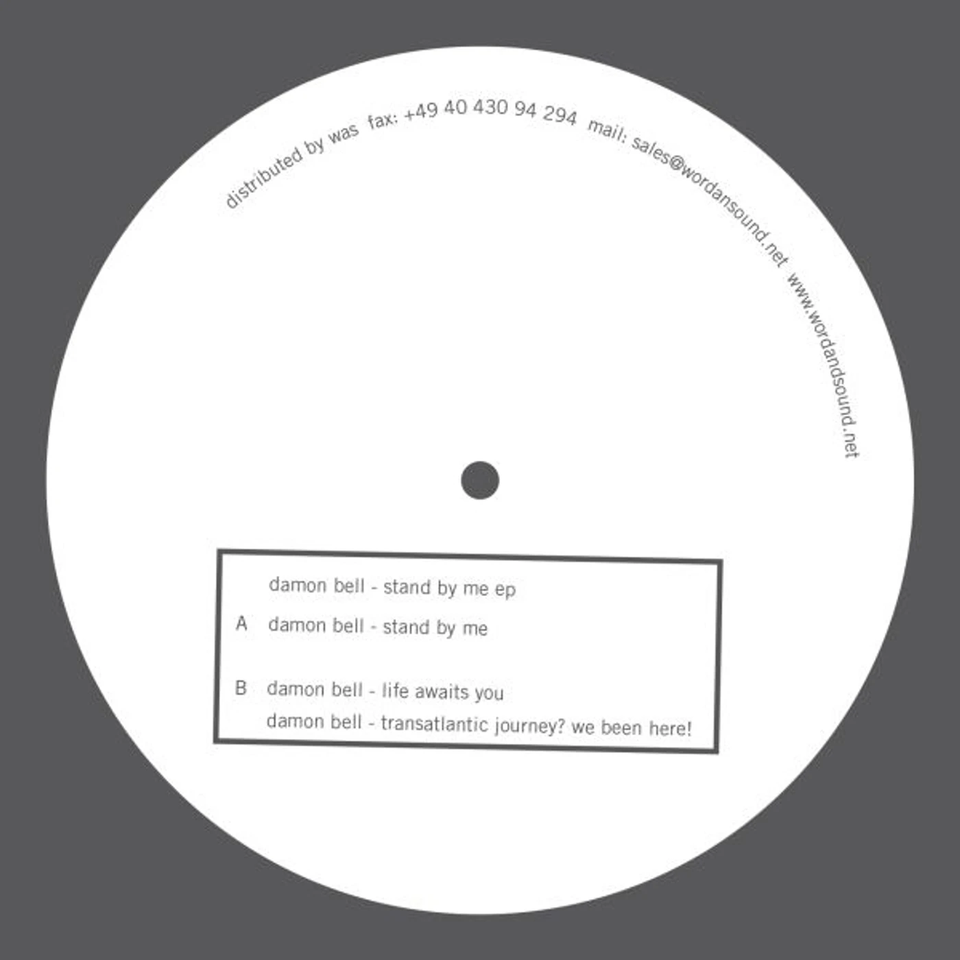 Damon Bell STAND BY ME Vinyl Record