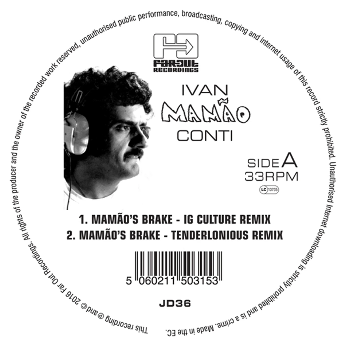 Ivan Conti MAMAO'S BRAKE / AH QUE LEGAL Vinyl Record