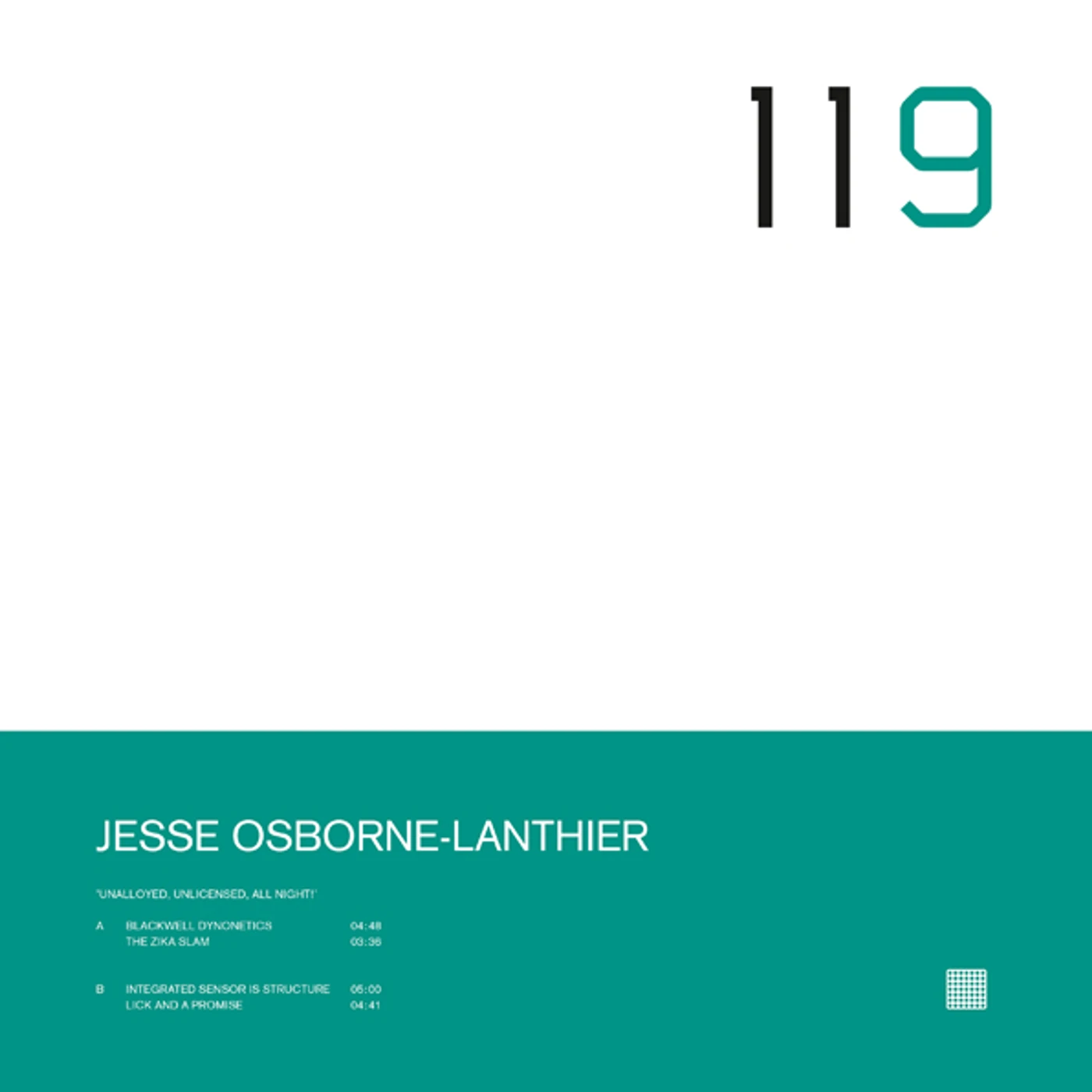 Jesse Osborne-Lanthier UNALLOYED UNLICENSED ALL NIGHT Vinyl Record