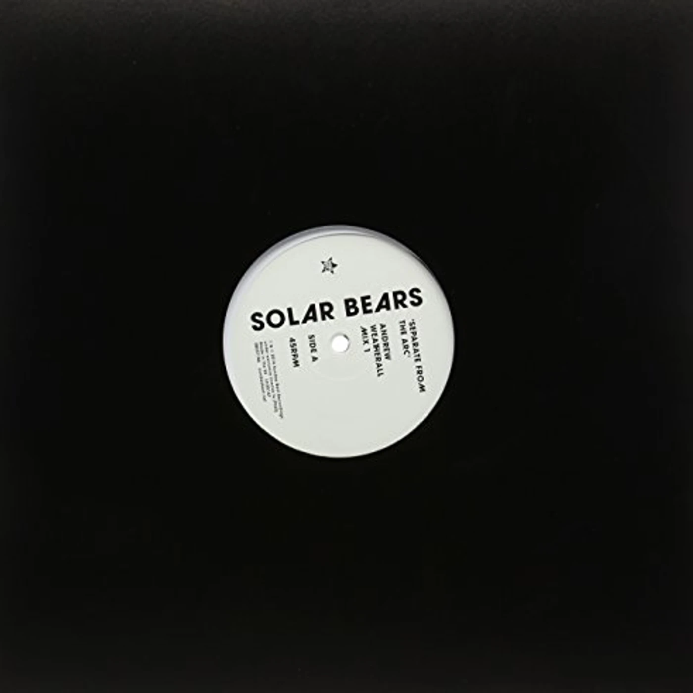 Solar Bears SEPARATE FROM THE ARC: ANDREW WEATHERALL REMIXES Vinyl Record