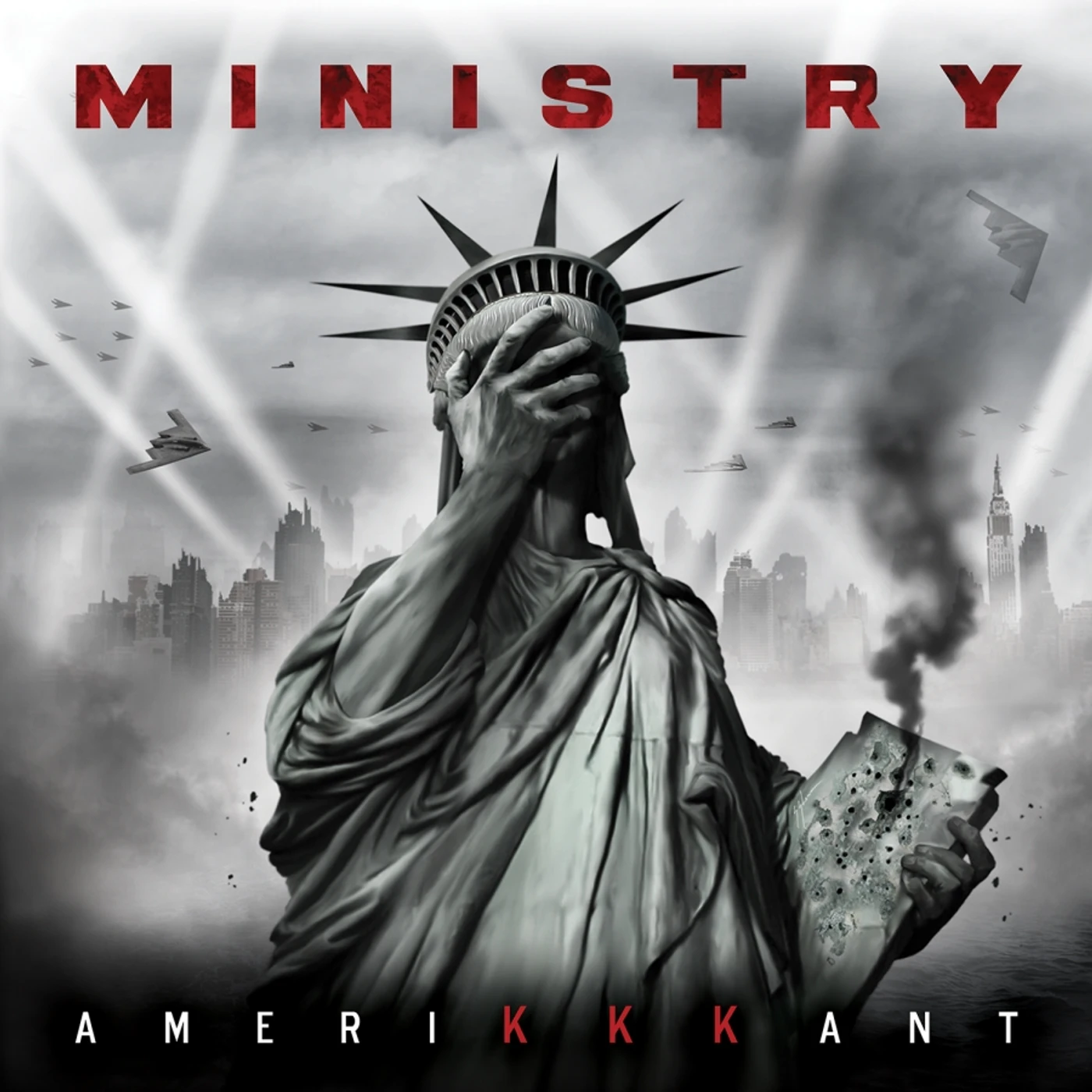 Ministry AMERIKKKANT (RED & BLACK SWIRL VINYL) Vinyl Record