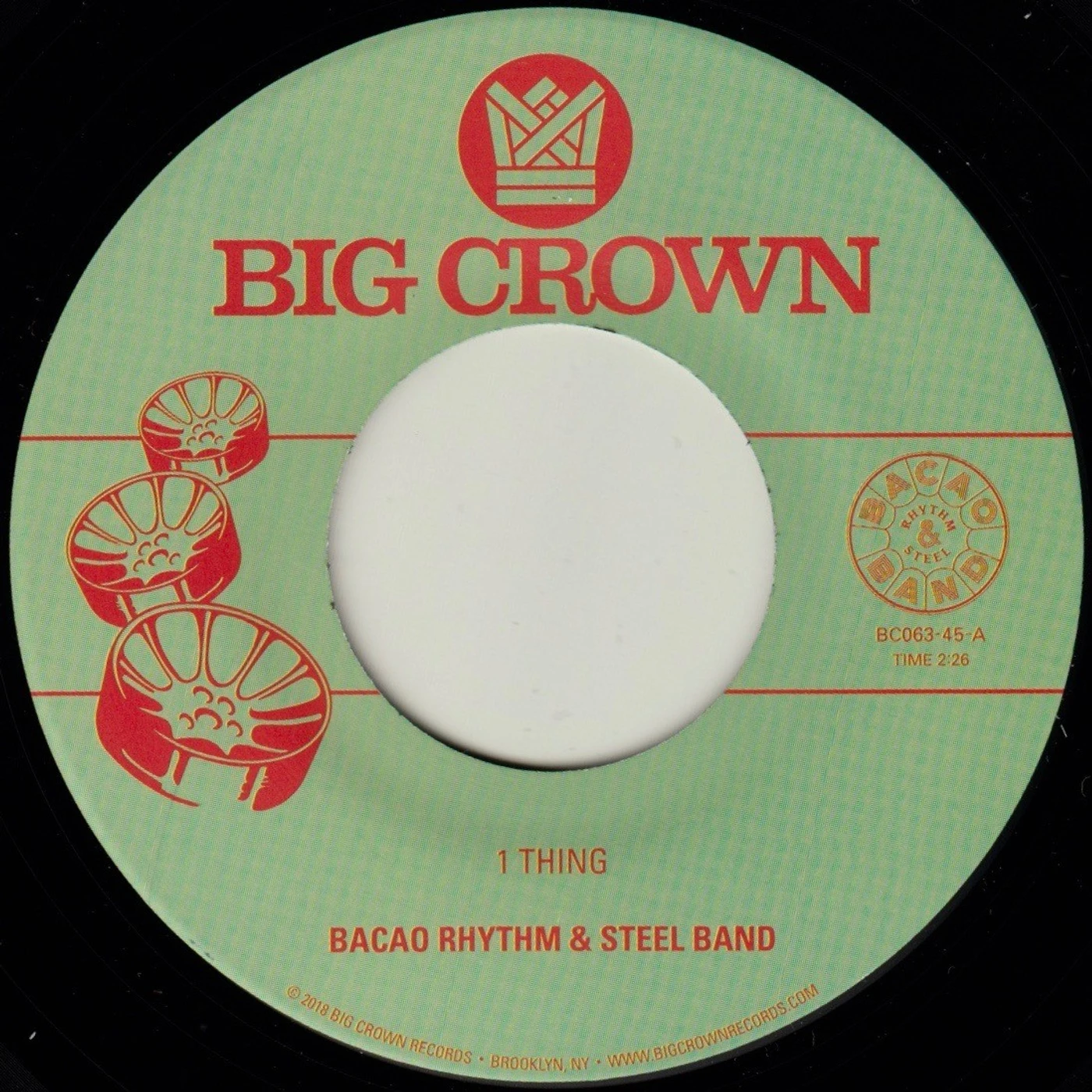 Bacao Rhythm & Steel Band 1 THING / HOOLA HOOP Vinyl Record