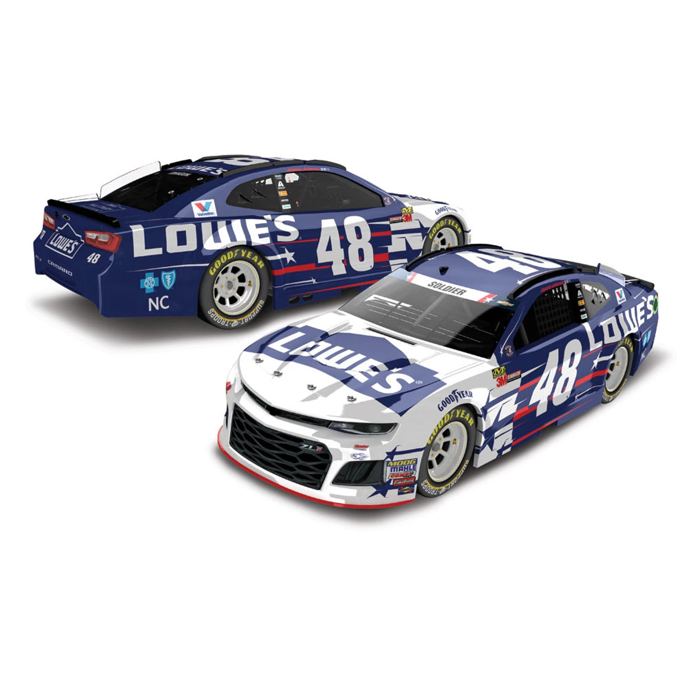 AUTOGRAPHED Jimmie Johnson 2018 NASCAR Cup Series No. 48 Patriotic ELITE 1:24 Die-Cast