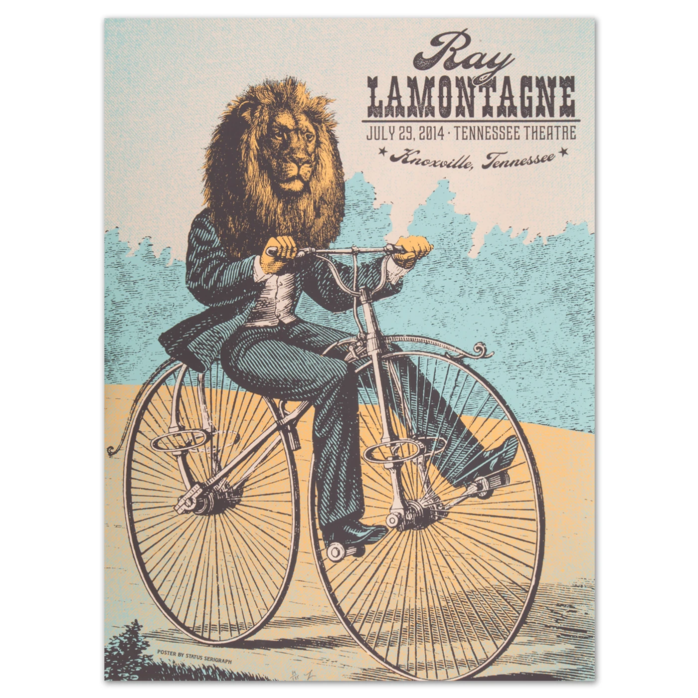 Ray LaMontagne 2014 Knoxville, TN Event Poster