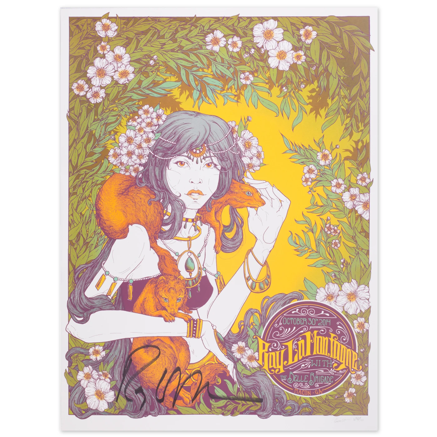 Ray LaMontagne 2014 Macon, GA. Event Poster - Signed