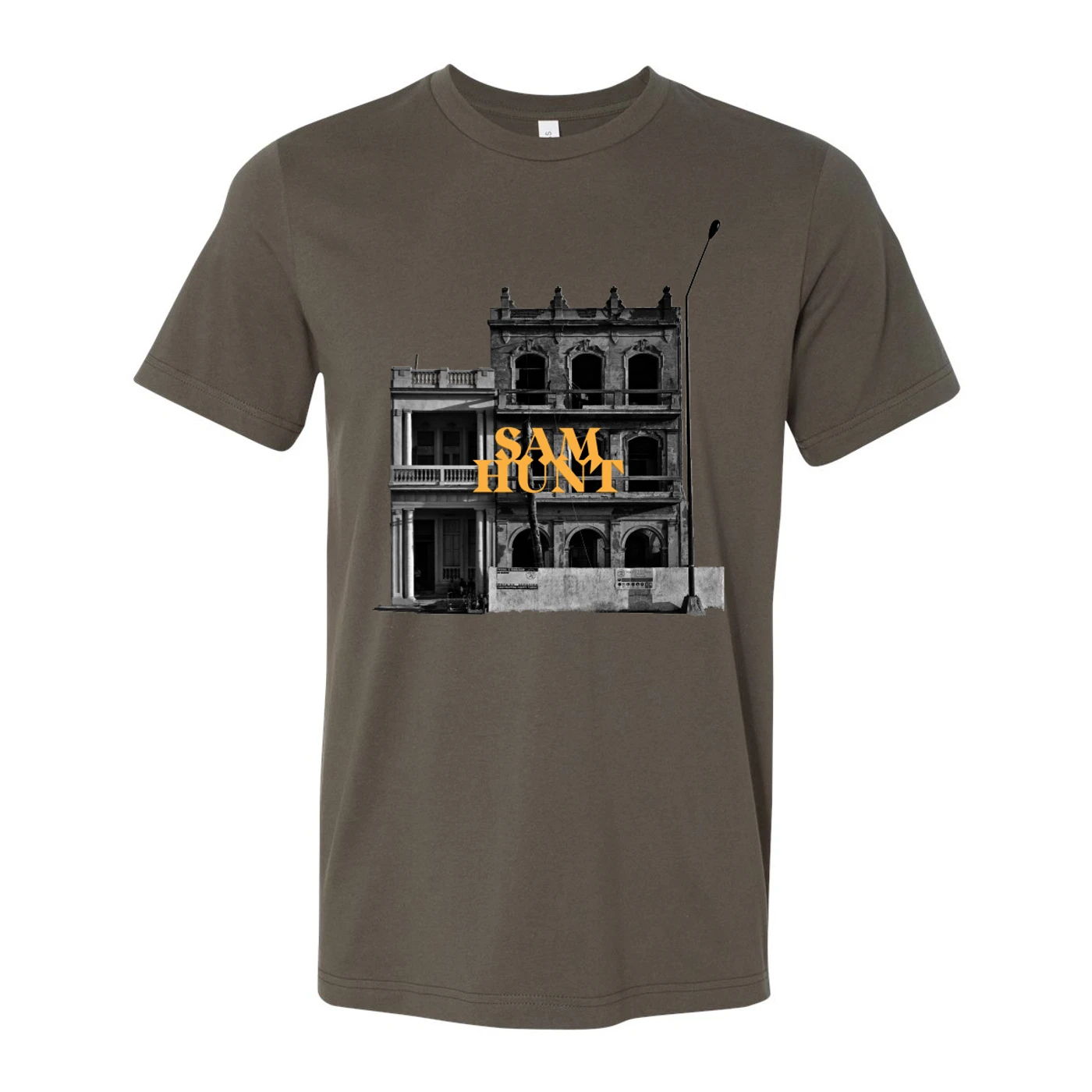Sam Hunt Downtown 2018 Tour Army Green T-shirt