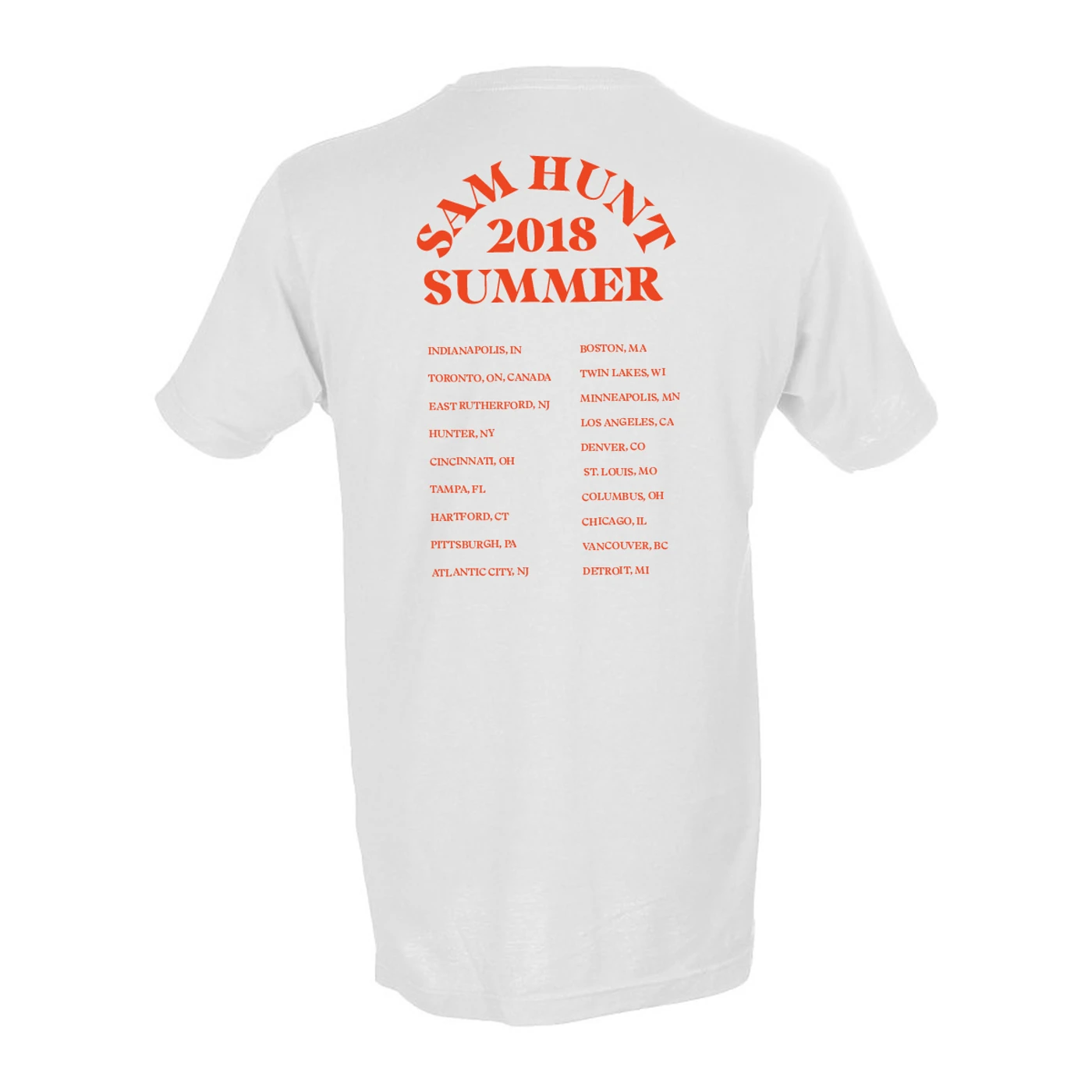 Sam Hunt 2018 Tour Dateback Photo T-Shirt